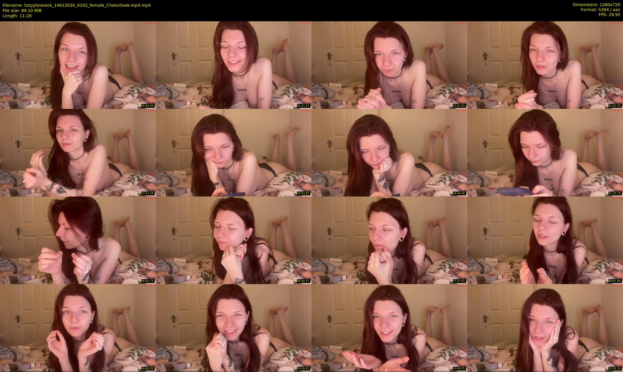 lizzyylovesick — 12 minute Chaturbate female cam show recording, 720p, Jan 14, 2026
