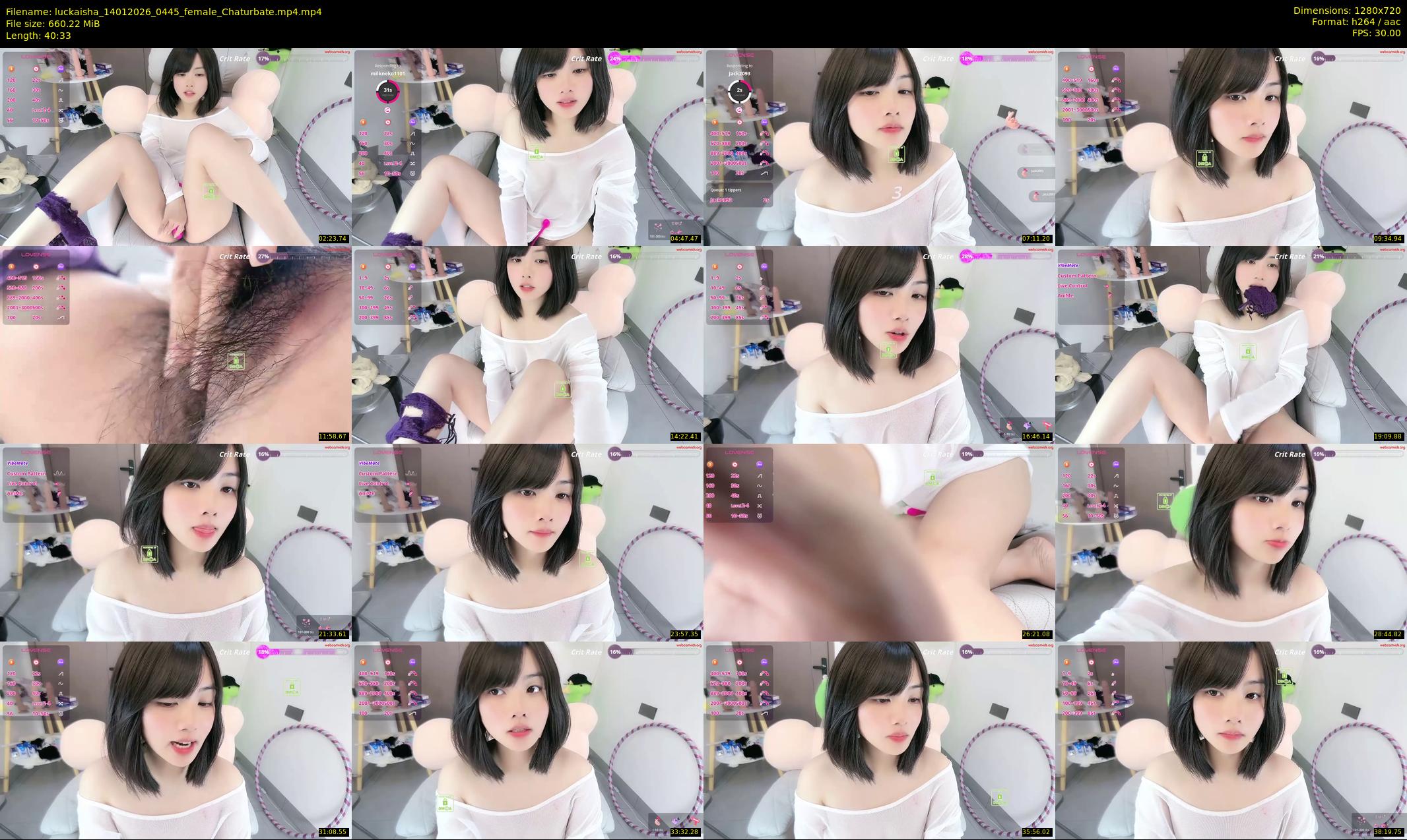 luckaisha — 41 minute Chaturbate female cam show recording, 720p, Jan 14, 2026