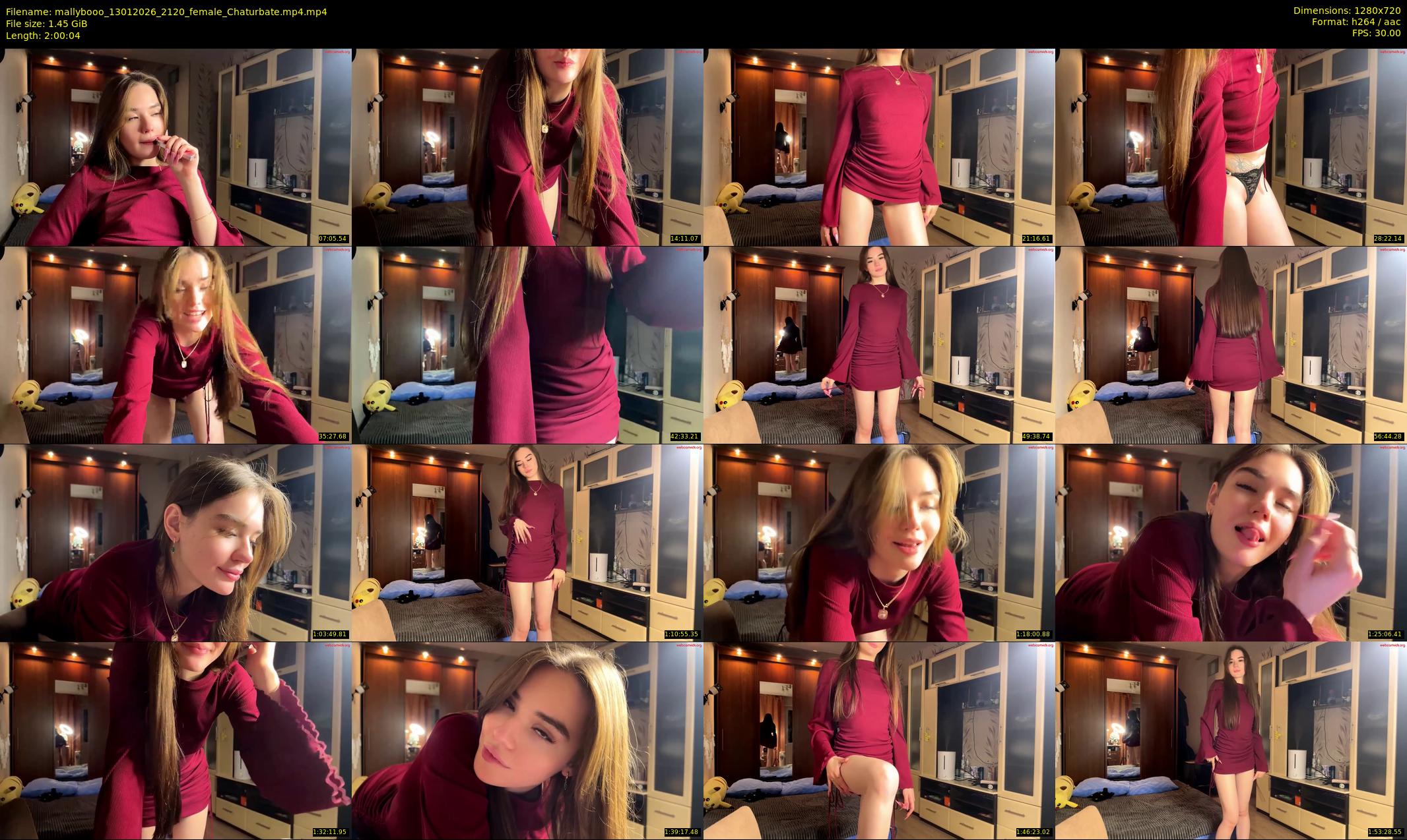 mallybooo — 121 minute Chaturbate female cam show recording, 720p, Jan 13, 2026