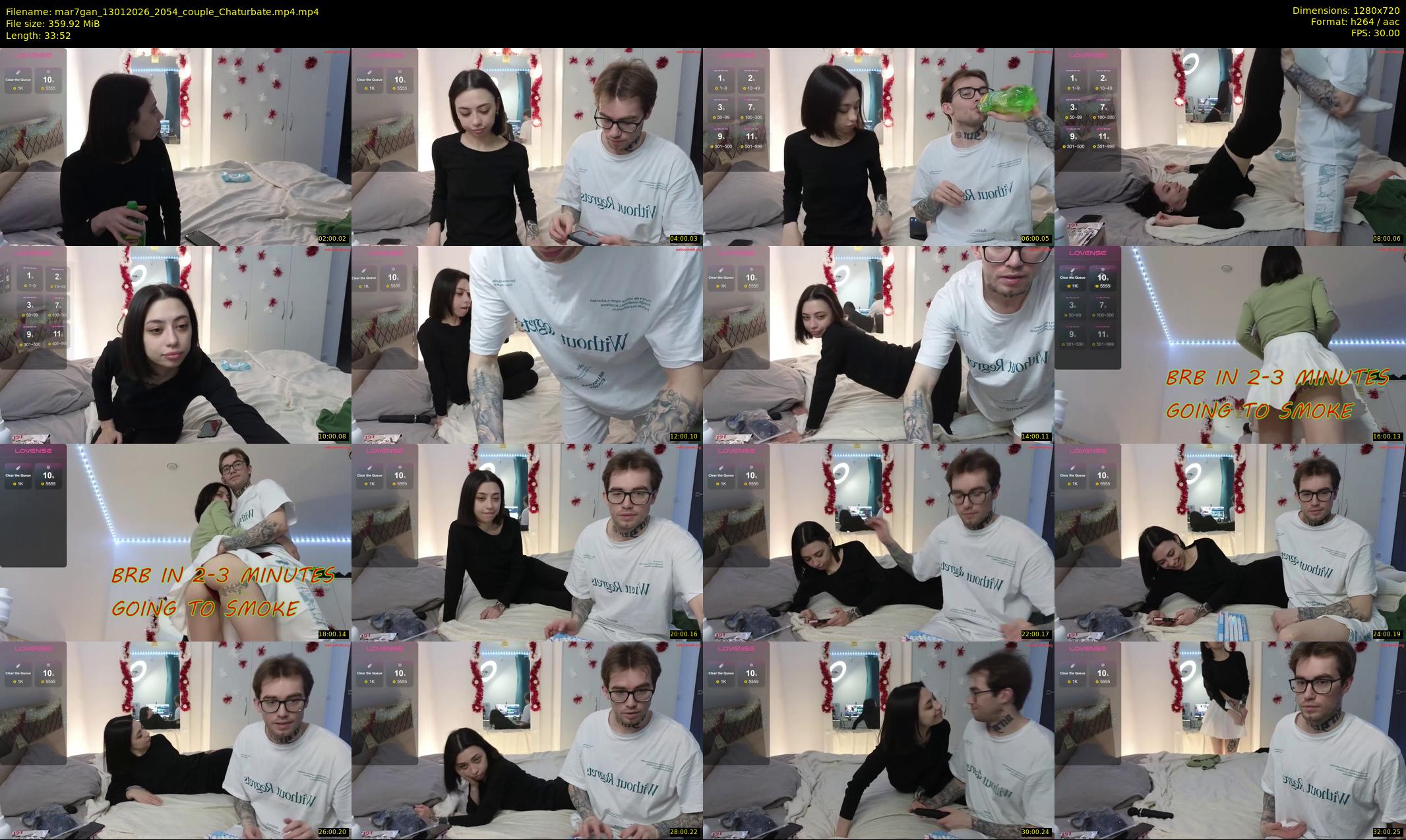 mar7gan — 34 minute Chaturbate couple cam show recording, 720p, Jan 13, 2026