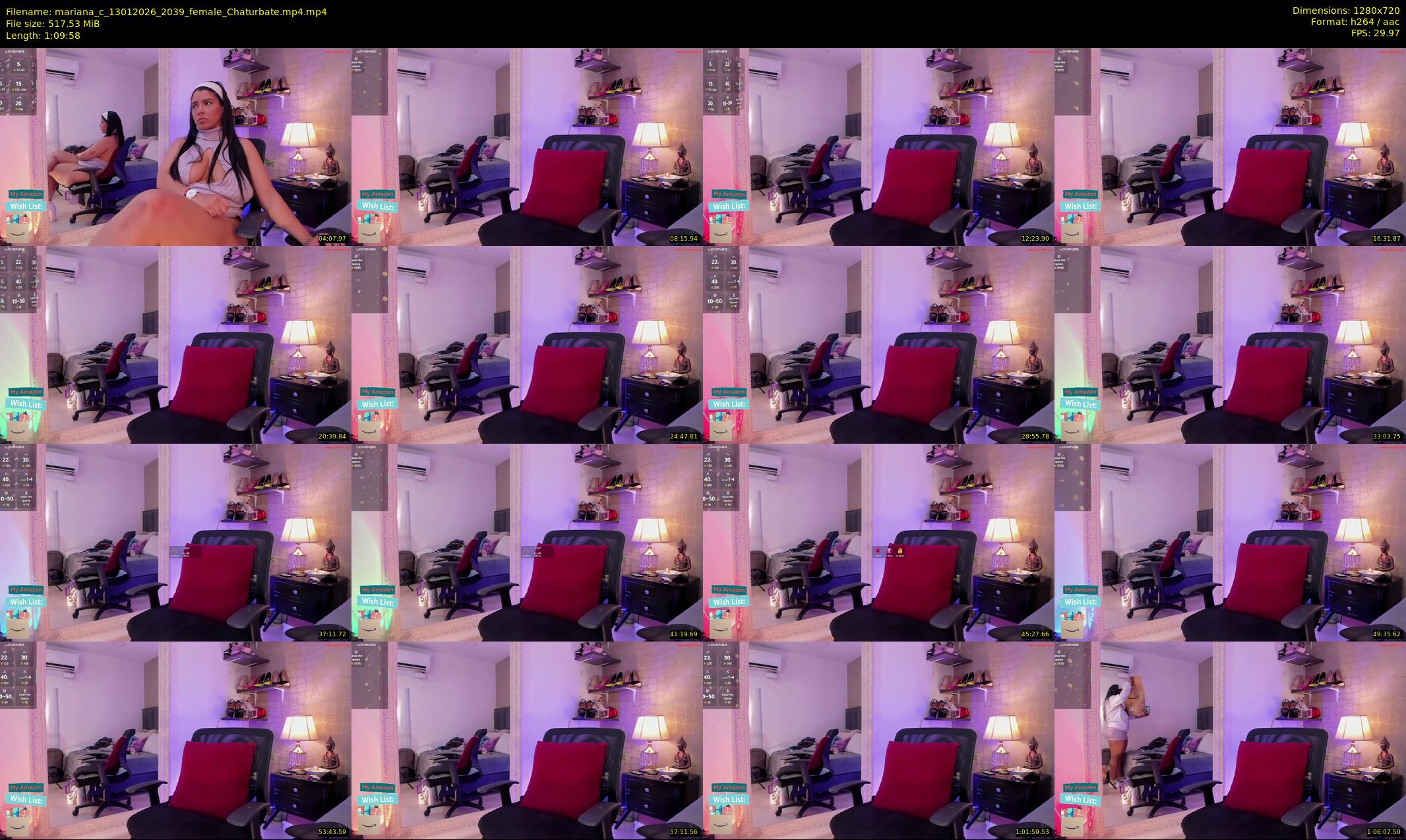 mariana_c — 70 minute Chaturbate female cam show recording, 720p, Jan 13, 2026