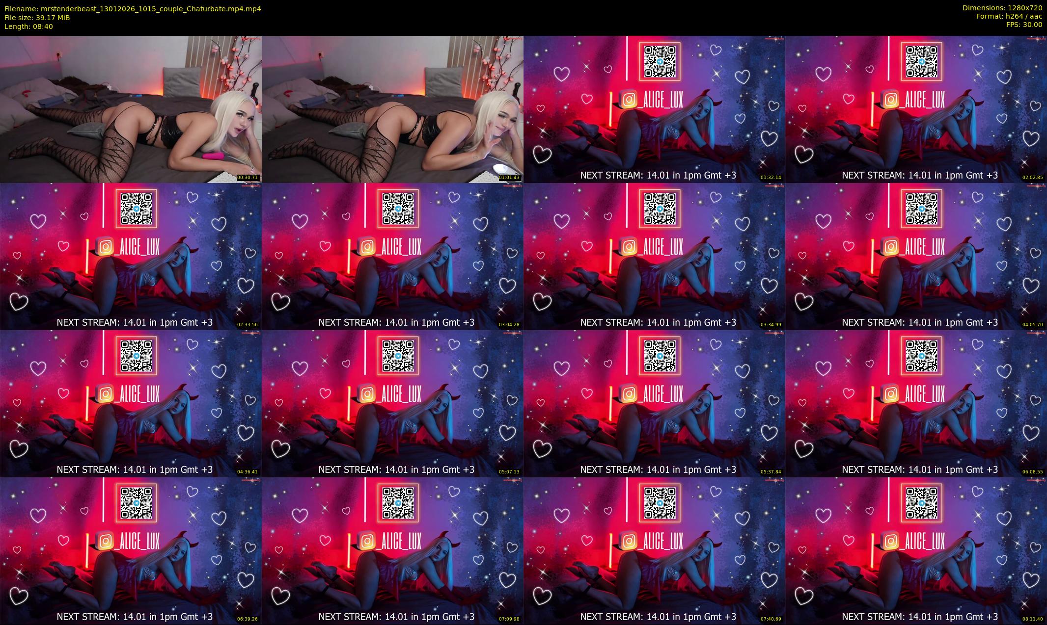 mrstenderbeast — 9 minute Chaturbate couple cam show recording, 720p, Jan 13, 2026