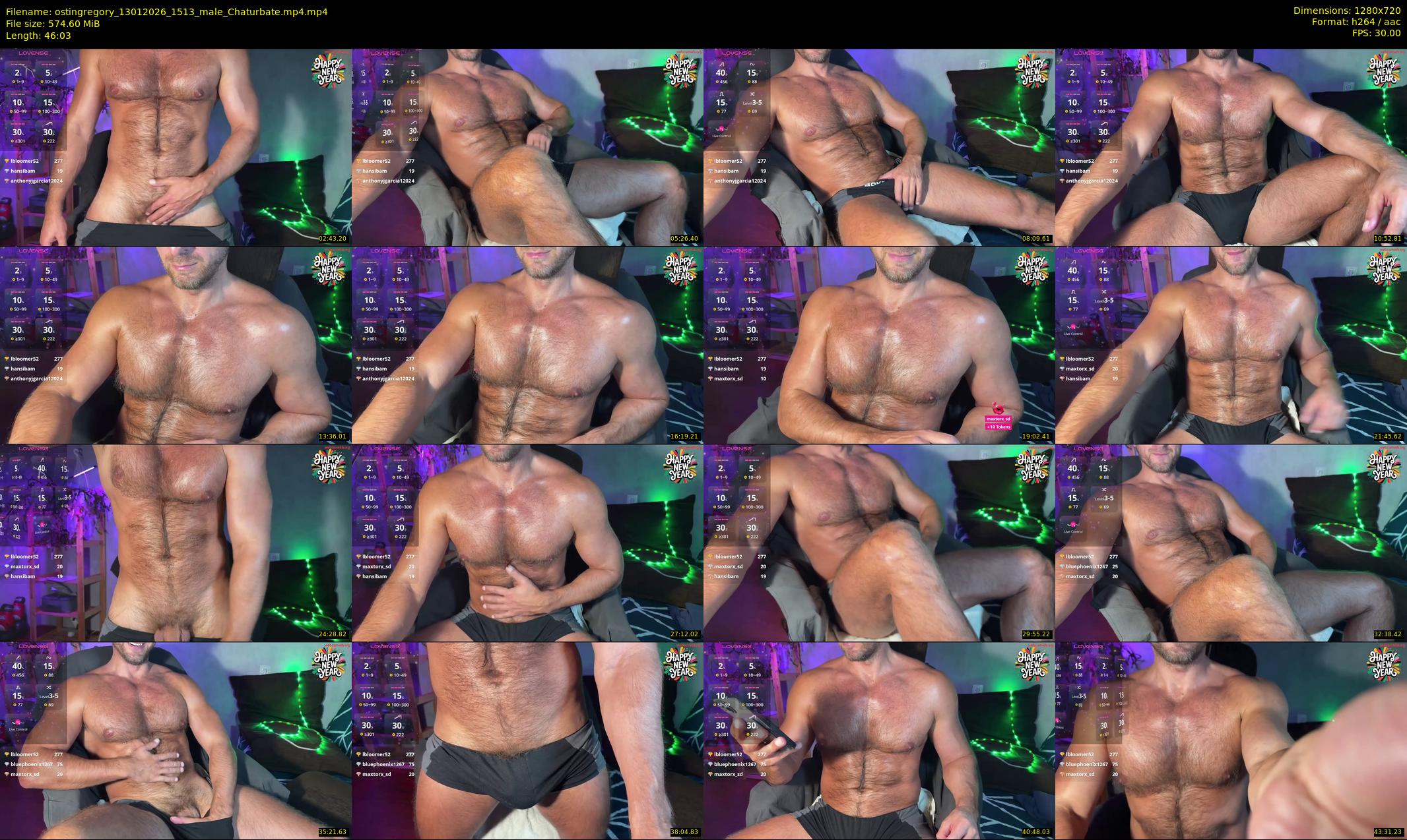 ostingregory — 47 minute Chaturbate male cam show recording, 720p, Jan 13, 2026