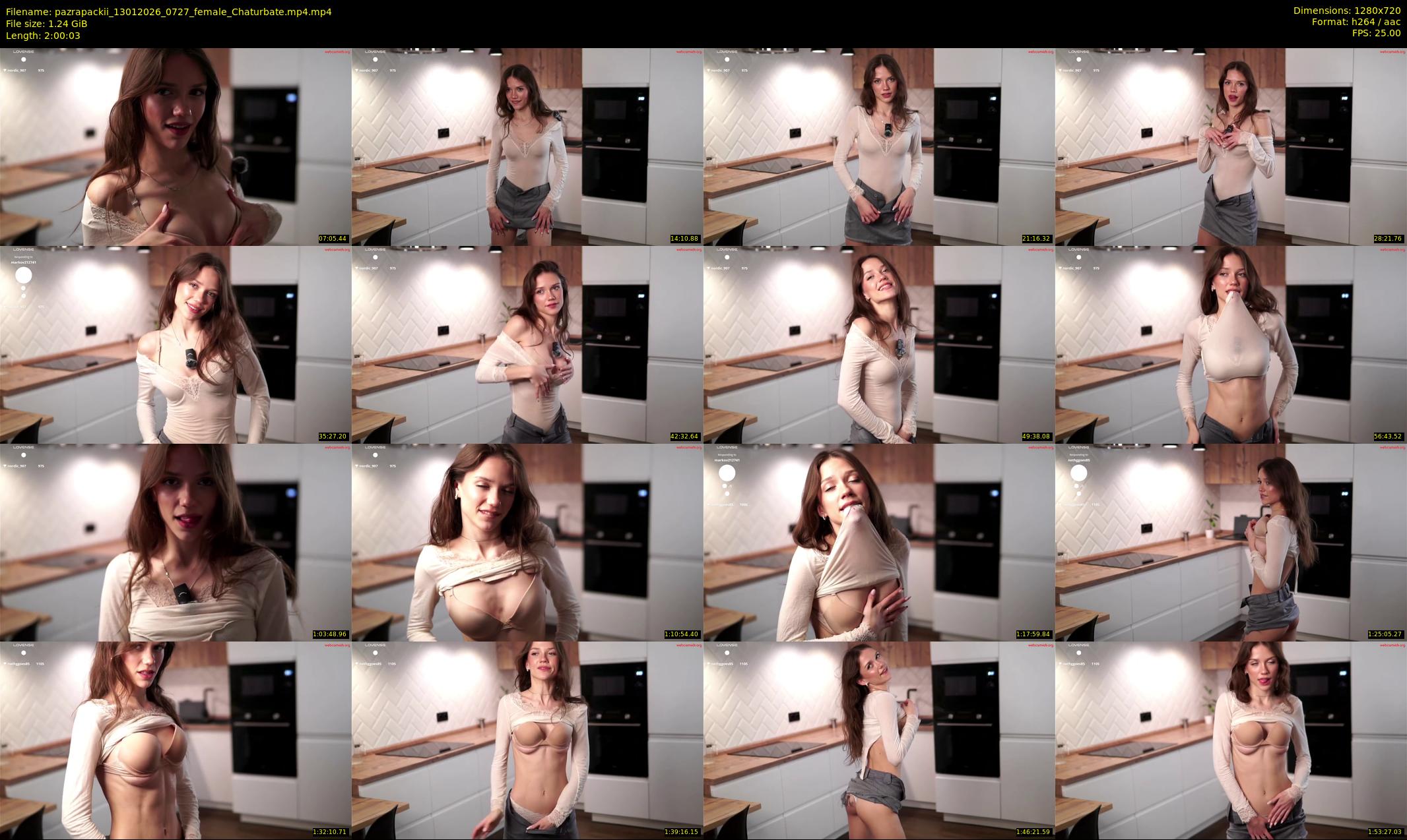 pazrapackii — 121 minute Chaturbate female cam show recording, 720p, Jan 13, 2026