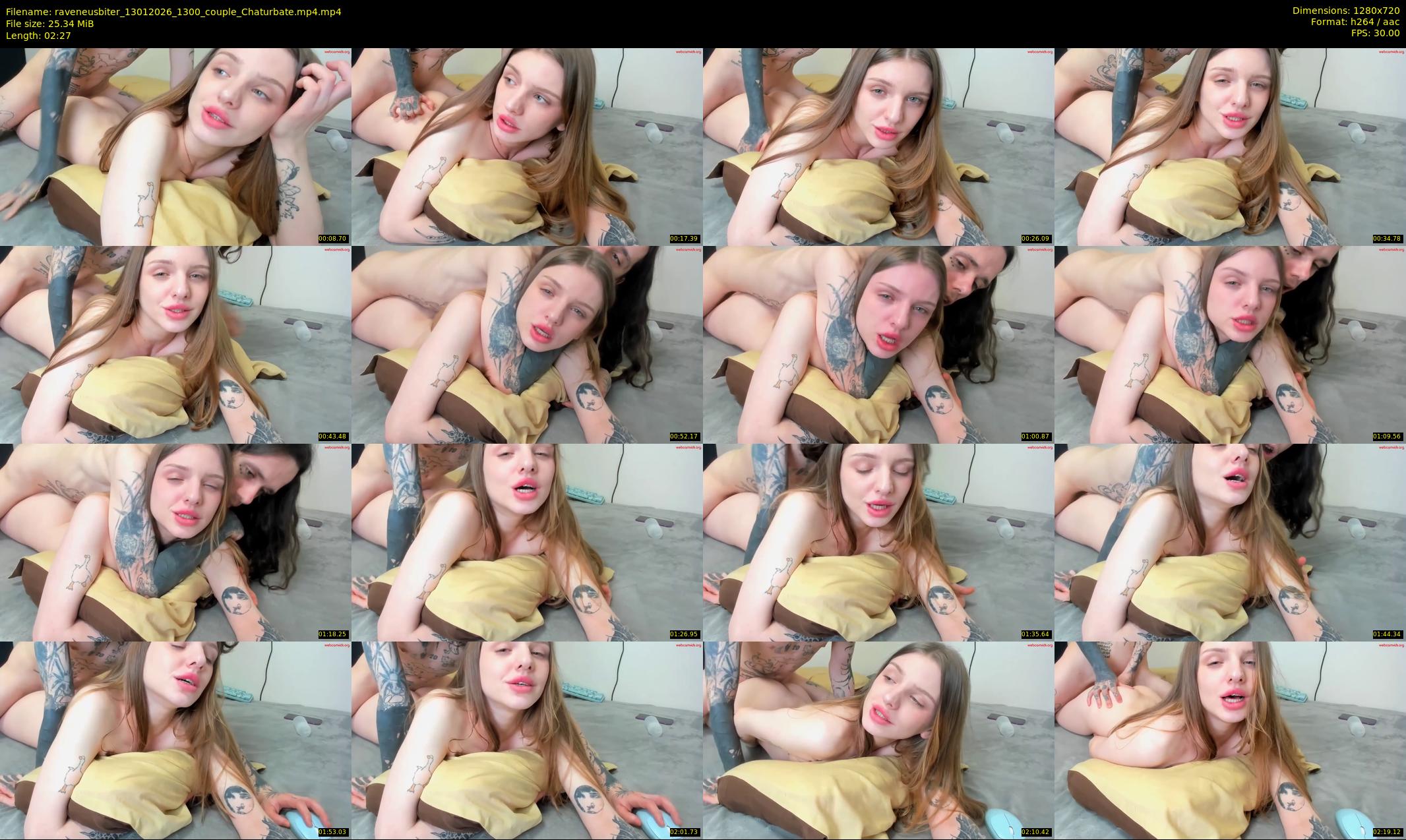 raveneusbiter — 3 minute Chaturbate couple cam show recording, 720p, Jan 13, 2026