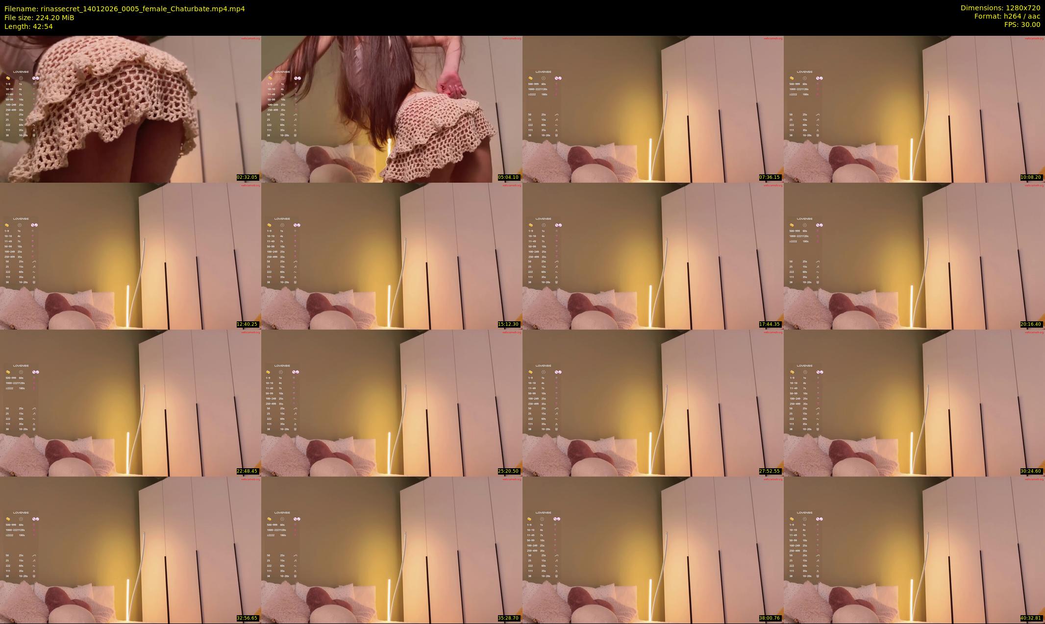 rinassecret — 43 minute Chaturbate female cam show recording, 720p, Jan 14, 2026