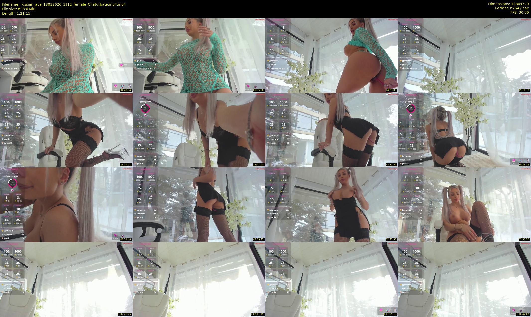 russian_ava — 82 minute Chaturbate female cam show recording, 720p, Jan 13, 2026