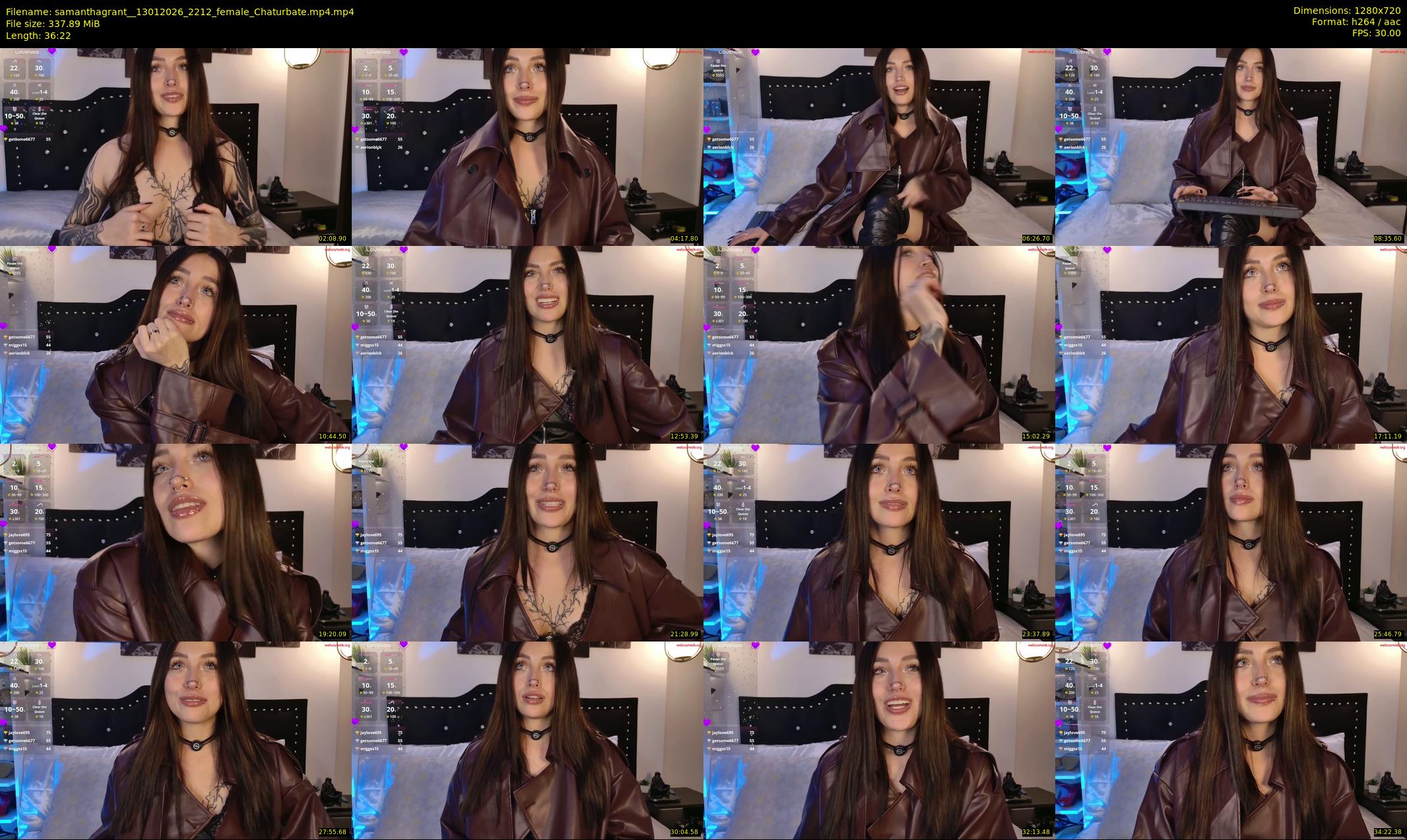 samanthagrant_ — 37 minute Chaturbate female cam show recording, 720p, Jan 13, 2026