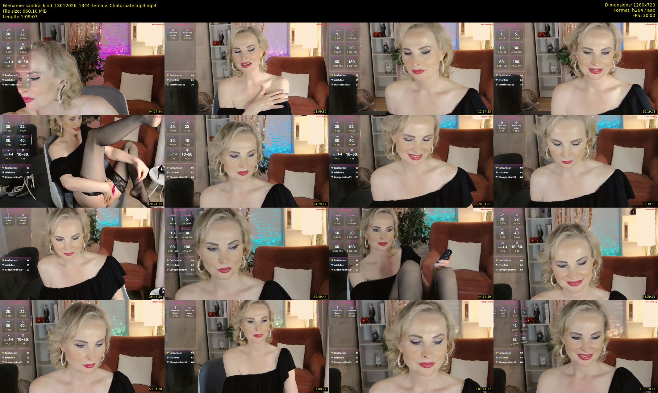 sandra_kind — 70 minute Chaturbate female cam show recording, 720p, Jan 13, 2026