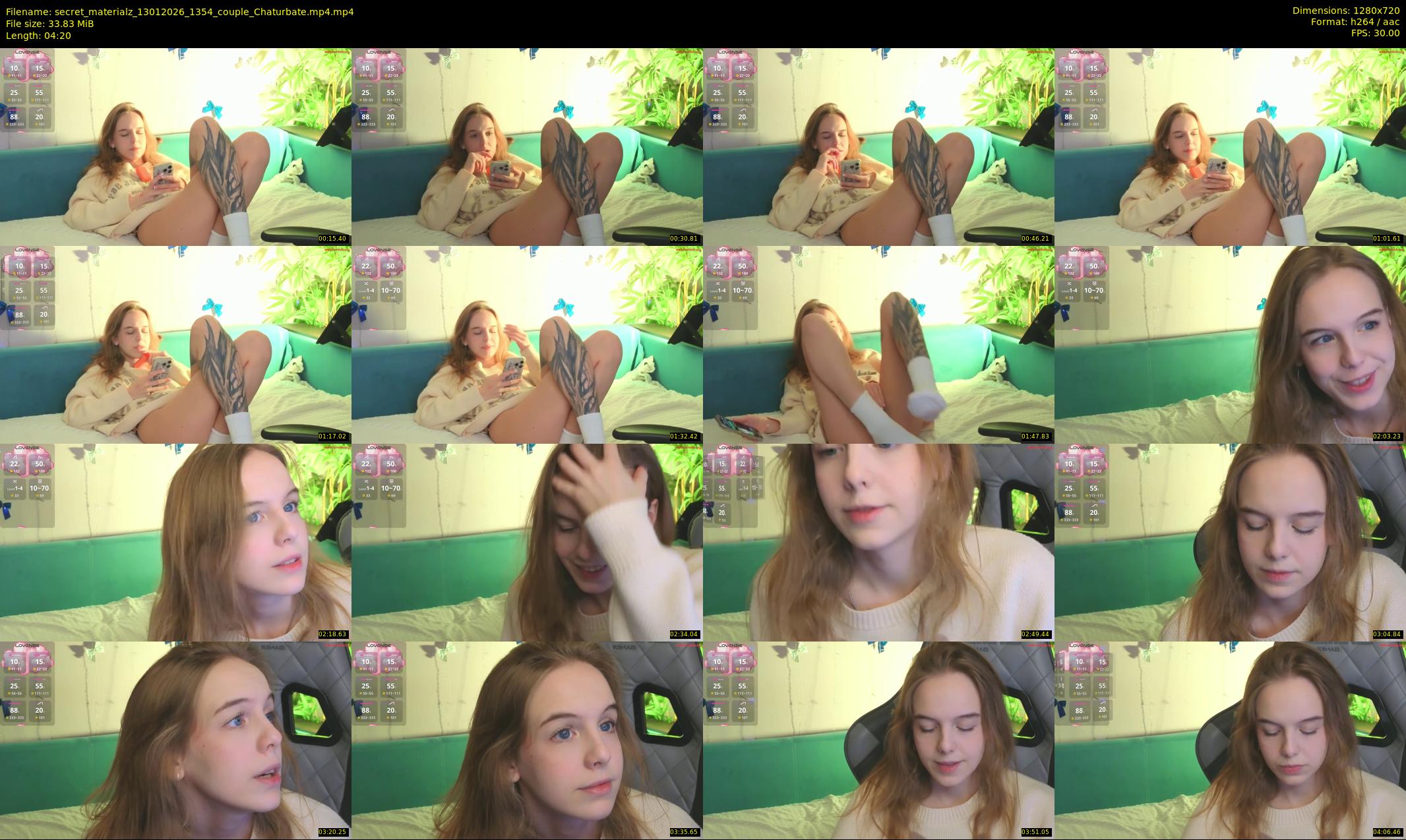 secret_materialz — 5 minute Chaturbate couple cam show recording, 720p, Jan 13, 2026