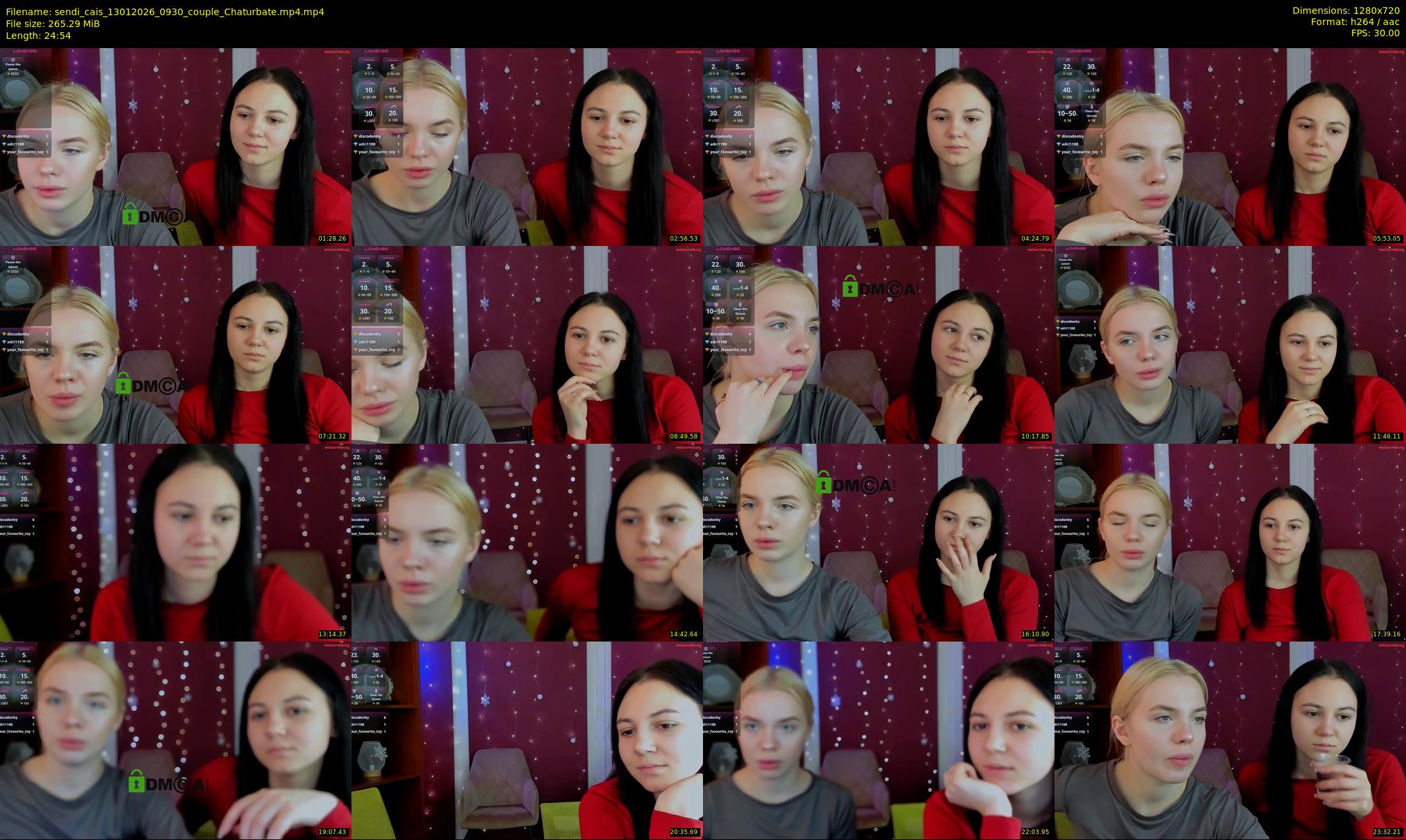 sendi_cais — 25 minute Chaturbate female cam show recording, 720p, Jan 13, 2026