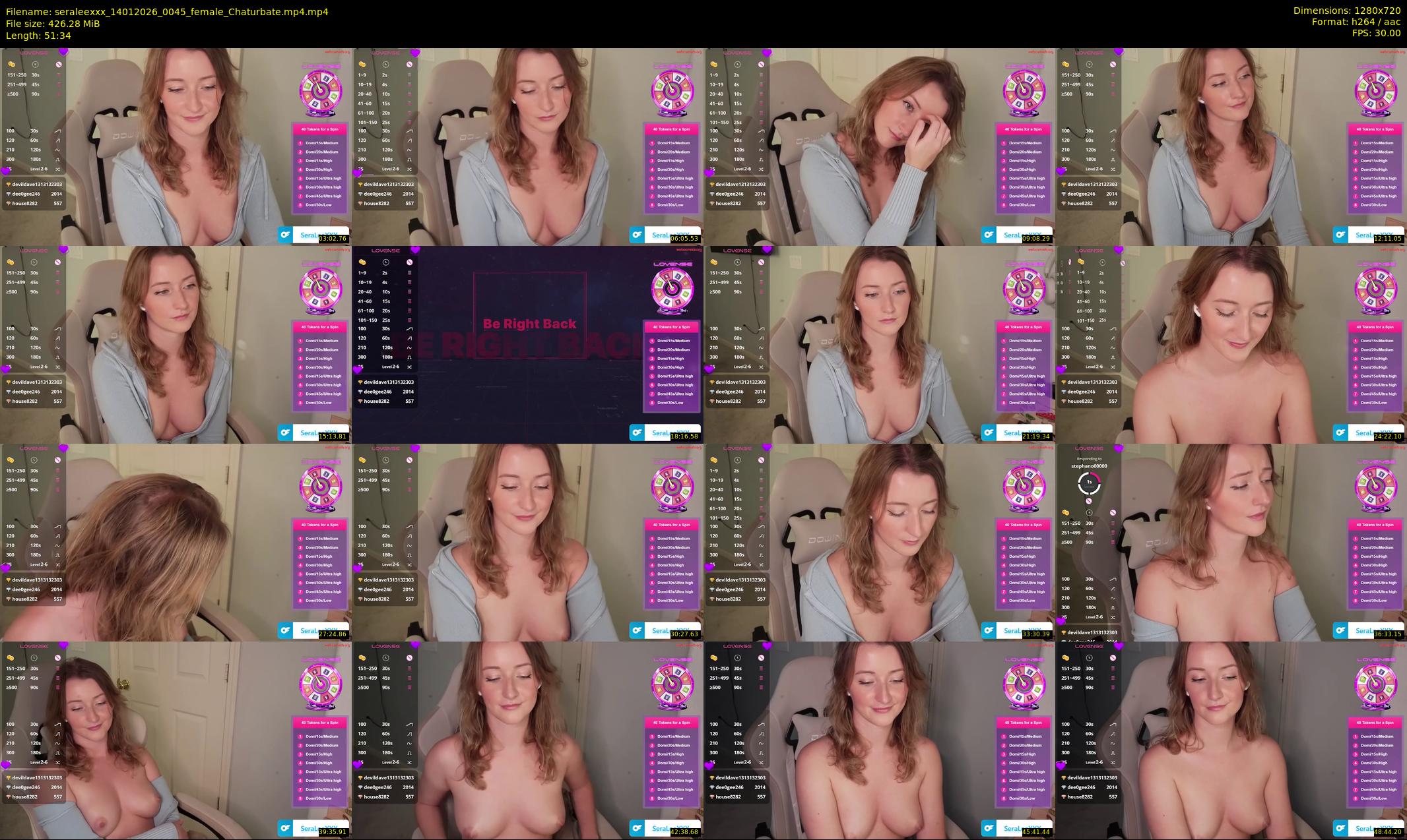 seraleexxx — 52 minute Chaturbate female cam show recording, 720p, Jan 14, 2026