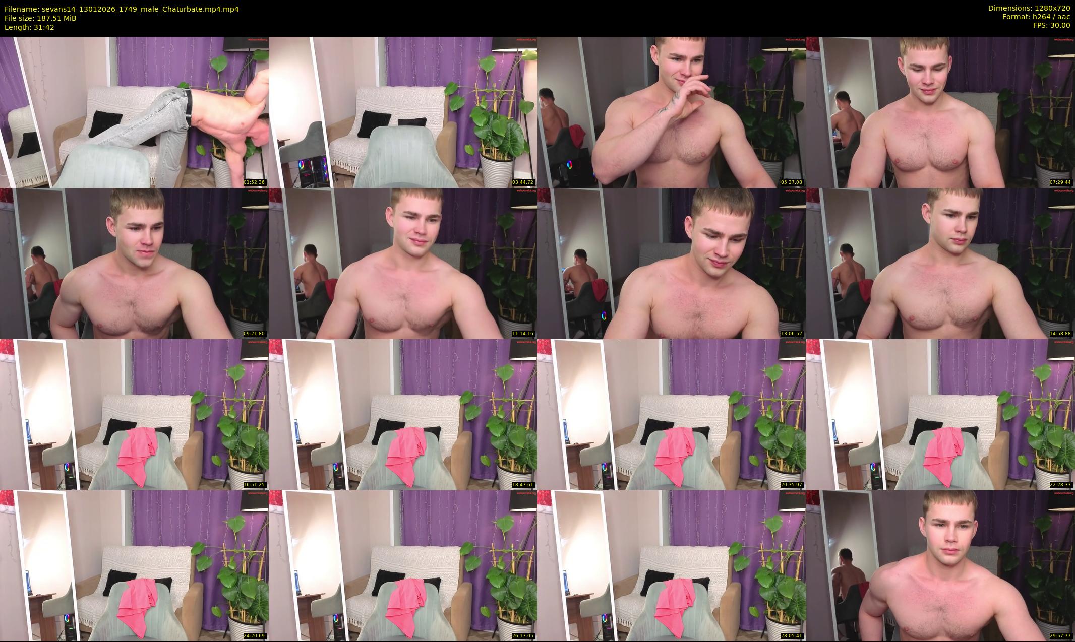 sevans14 — 32 minute Chaturbate male cam show recording, 720p, Jan 13, 2026