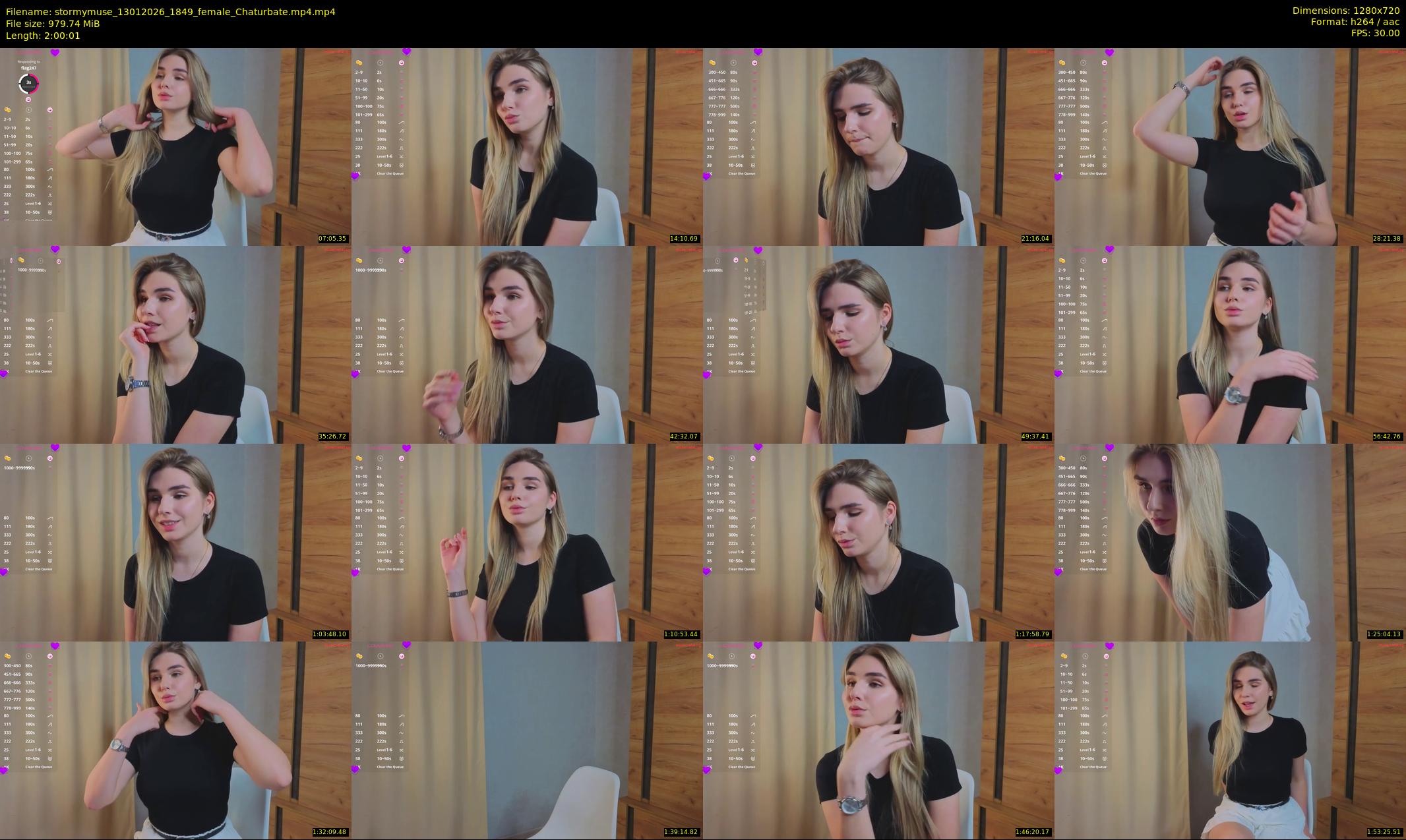 stormymuse — 121 minute Chaturbate female cam show recording, 720p, Jan 13, 2026