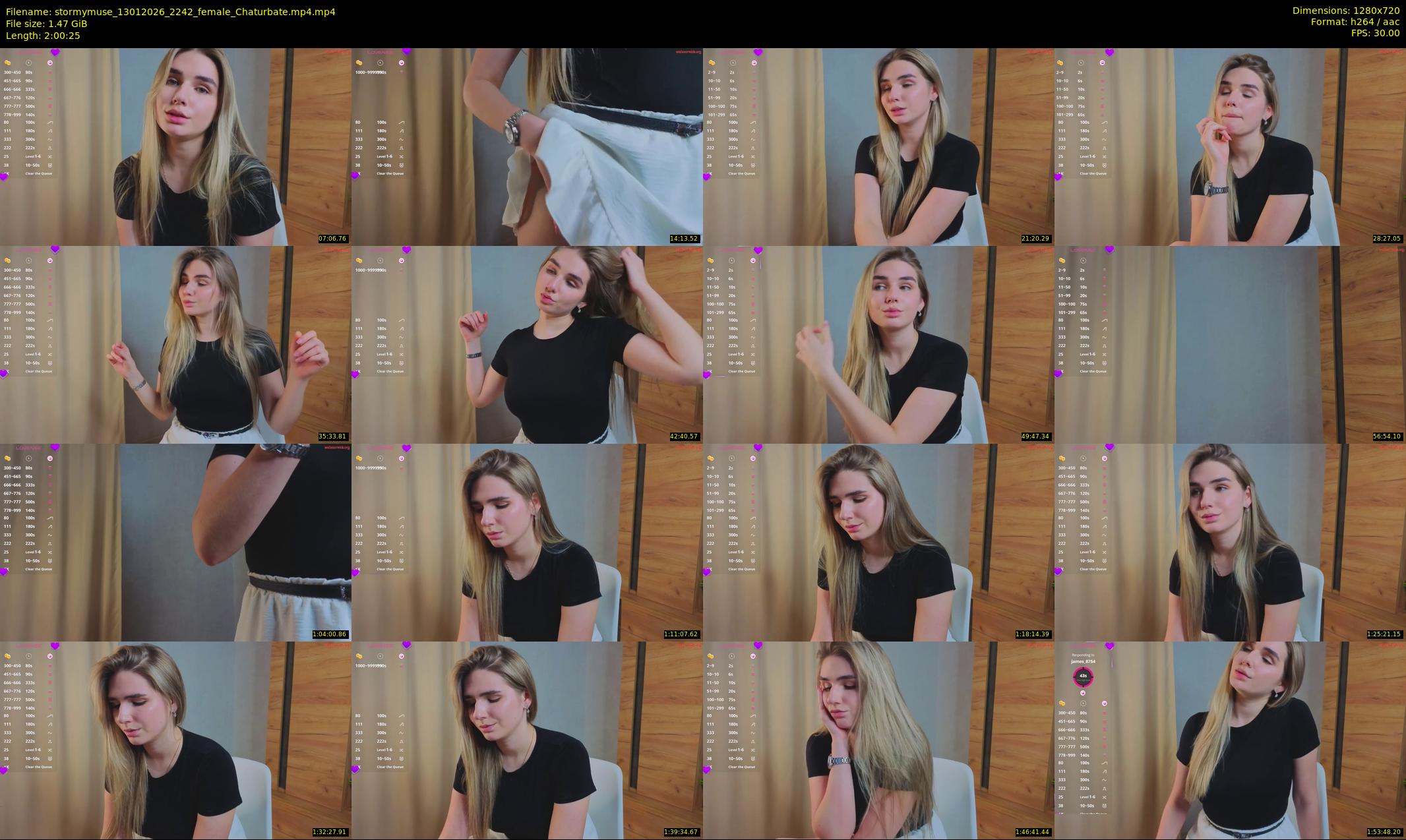 stormymuse — 121 minute Chaturbate female cam show recording, 720p, Jan 13, 2026