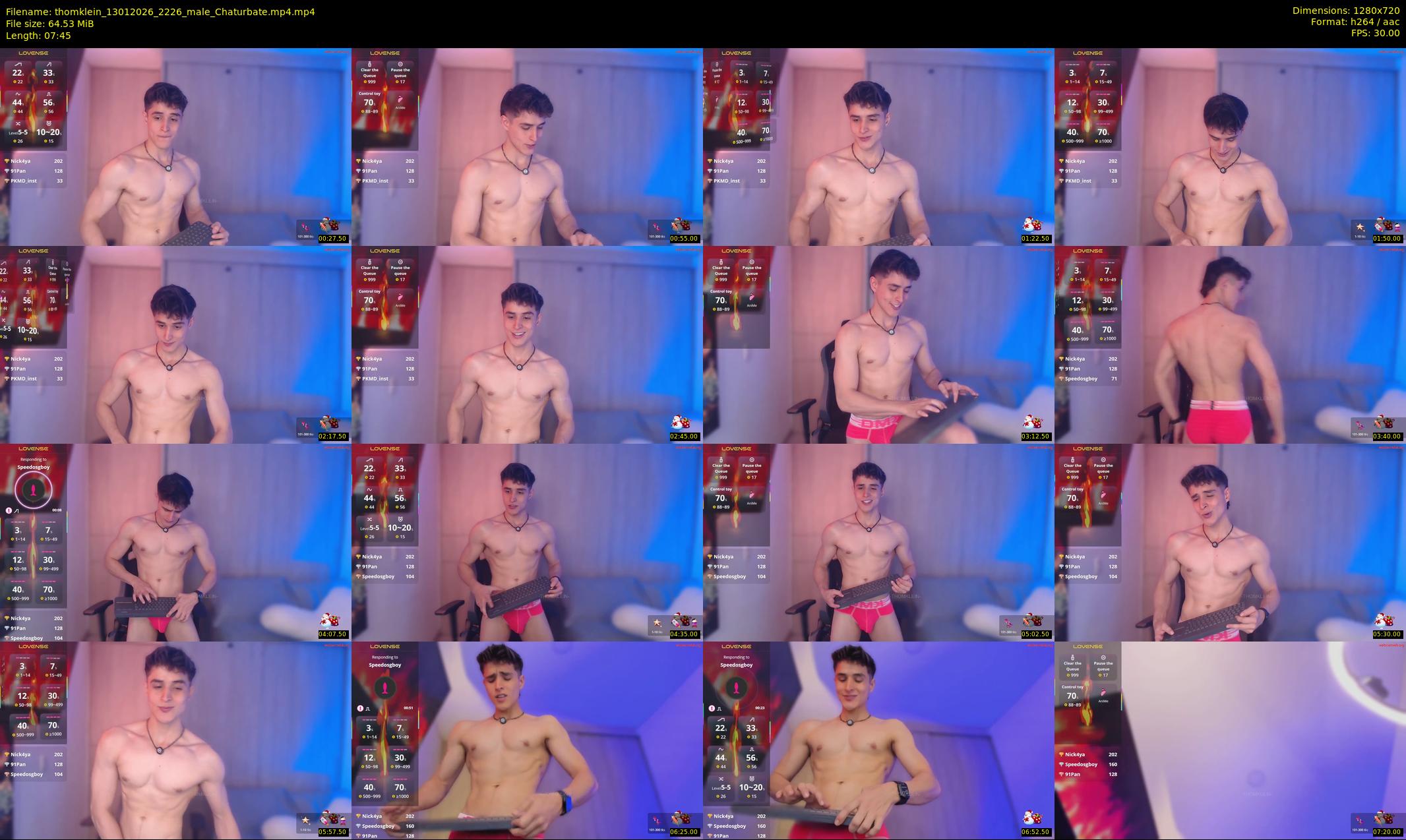thomklein — 8 minute Chaturbate male cam show recording, 720p, Jan 13, 2026