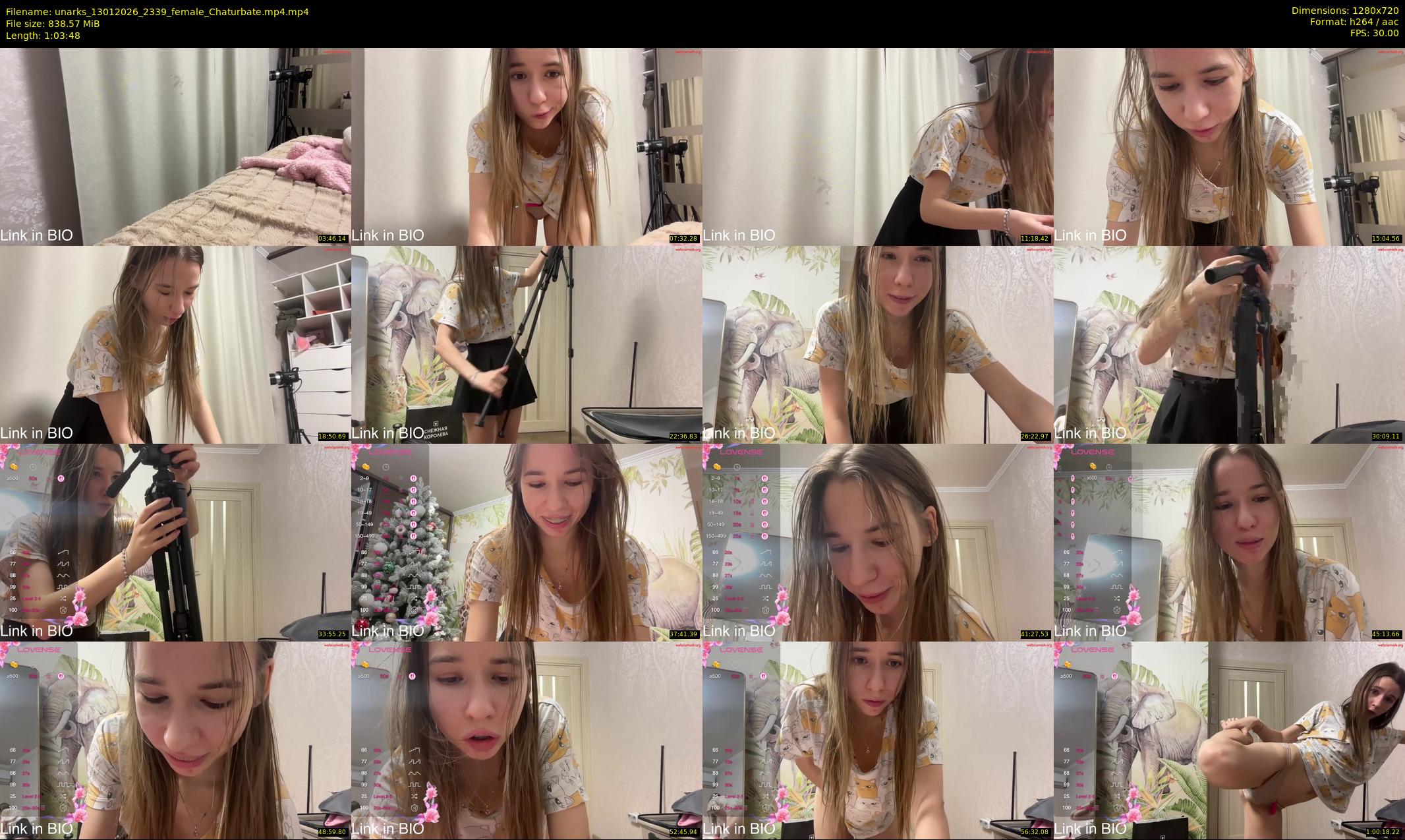 unarks — 64 minute Chaturbate female cam show recording, 720p, Jan 13, 2026