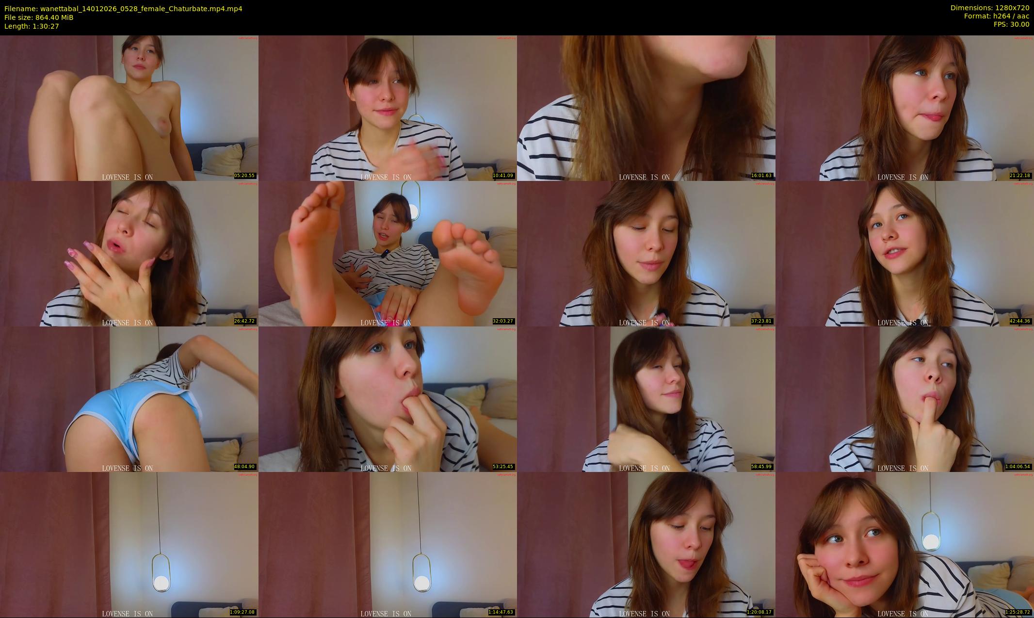 wanettabal — 91 minute Chaturbate female cam show recording, 720p, Jan 14, 2026