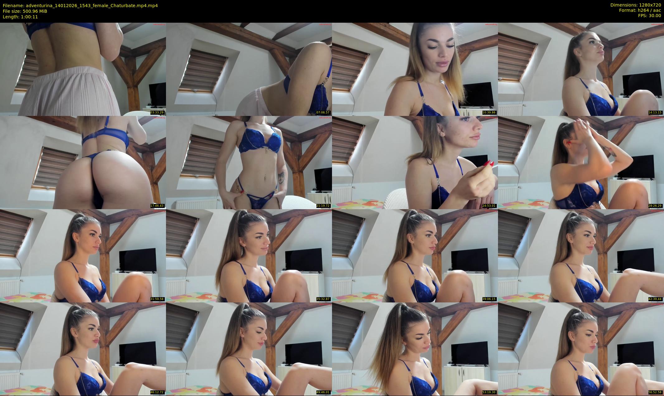 adventurina — 61 minute Chaturbate female cam show recording, 720p, Jan 14, 2026