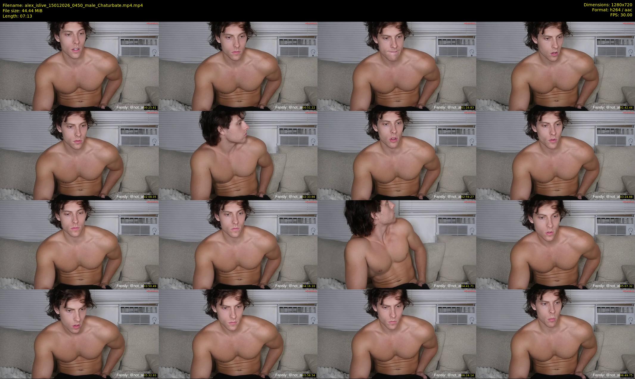 alex_islive — 8 minute Chaturbate male cam show recording, 720p, Jan 15, 2026