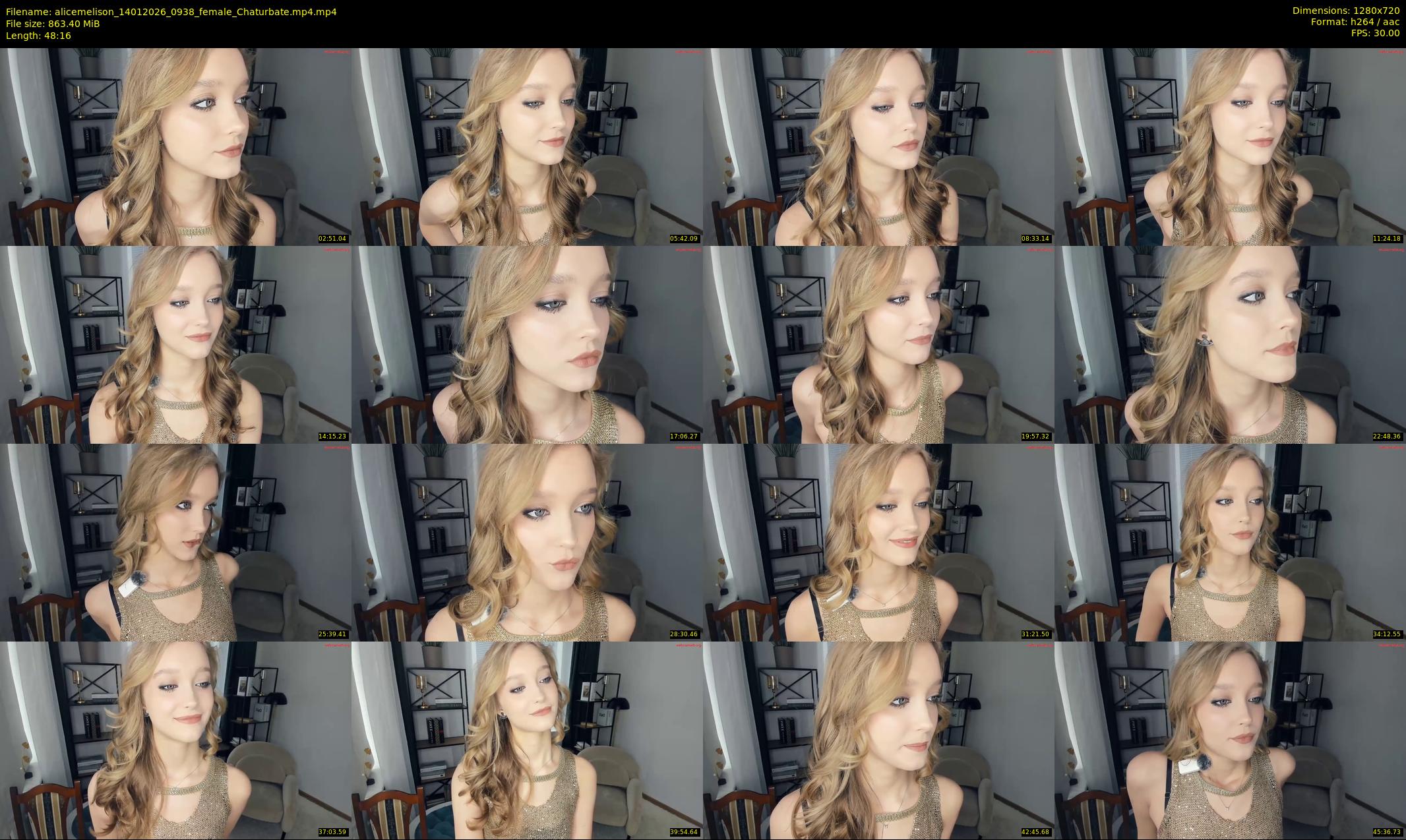 alicemelison — 49 minute Chaturbate female cam show recording, 720p, Jan 14, 2026