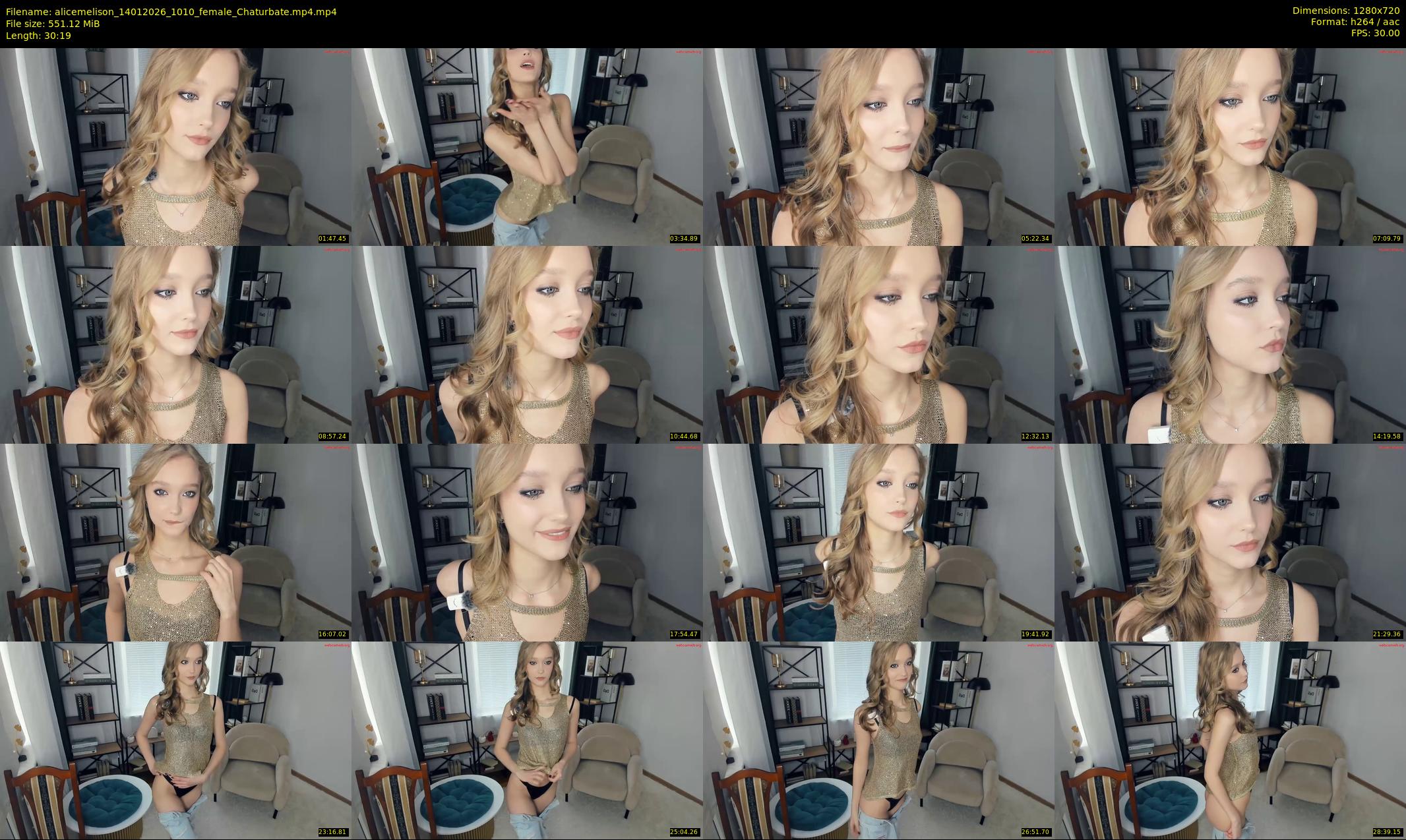 alicemelison — 31 minute Chaturbate female cam show recording, 720p, Jan 14, 2026