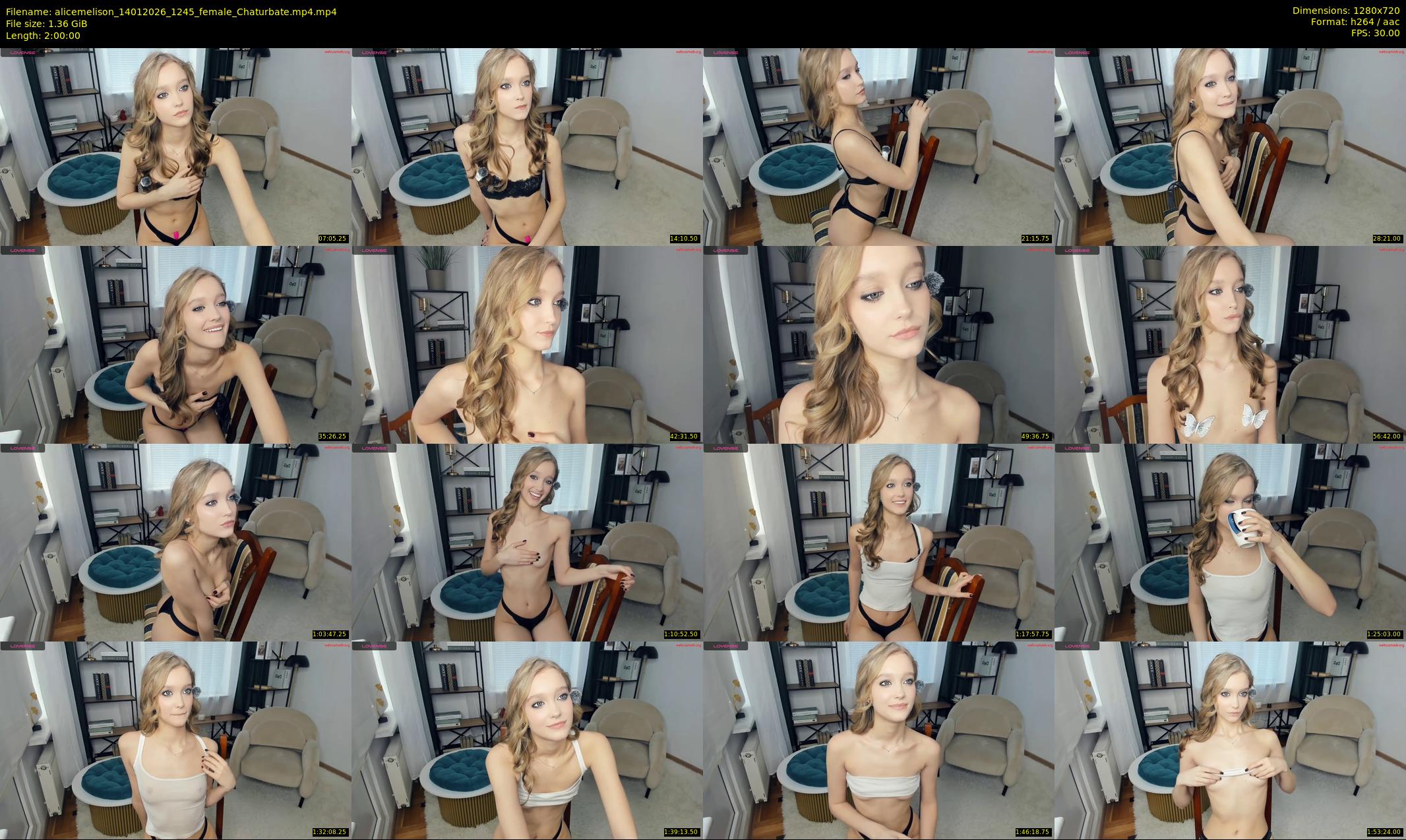 alicemelison — 120 minute Chaturbate female cam show recording, 720p, Jan 14, 2026