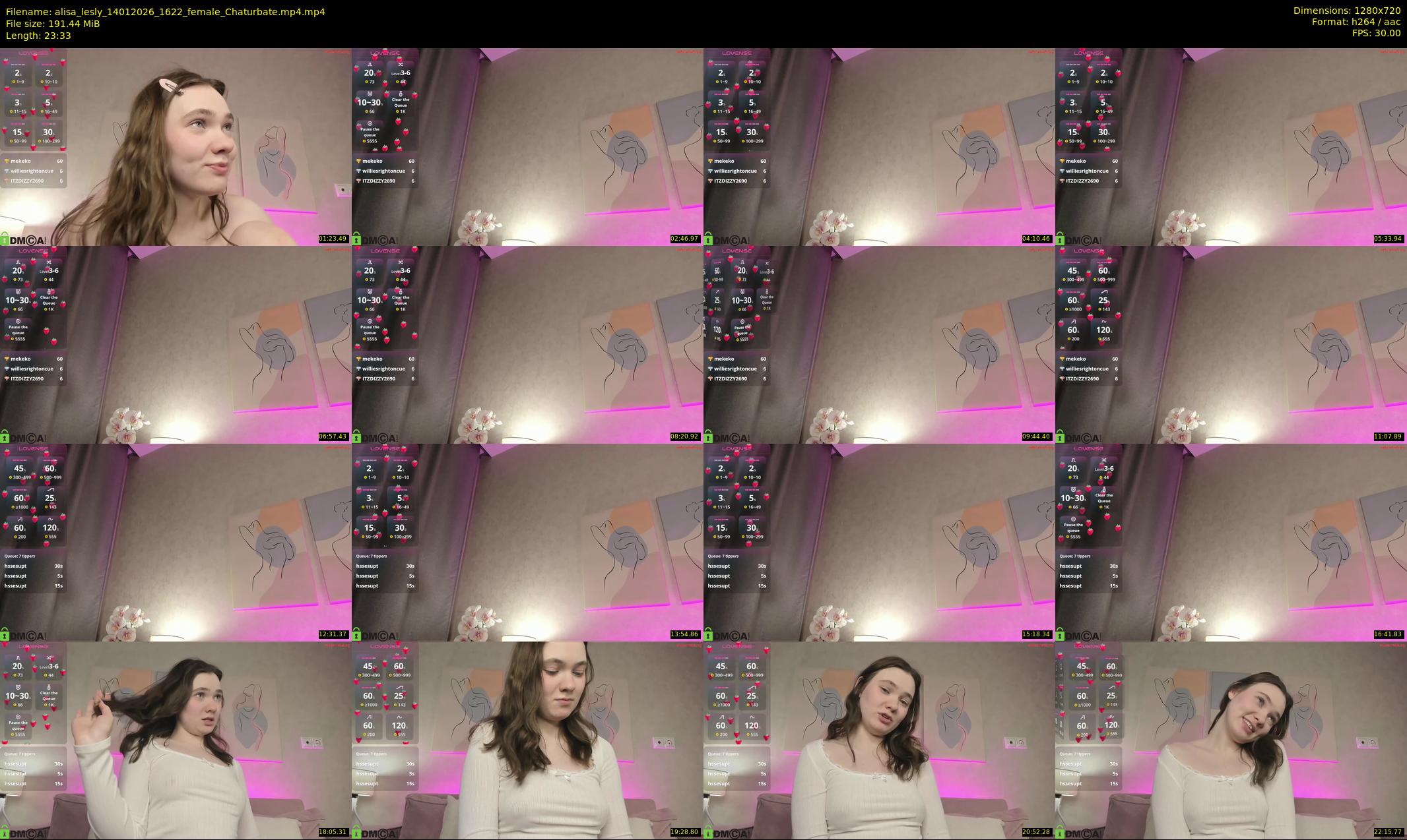 alisa_lesly — 24 minute Chaturbate female cam show recording, 720p, Jan 14, 2026