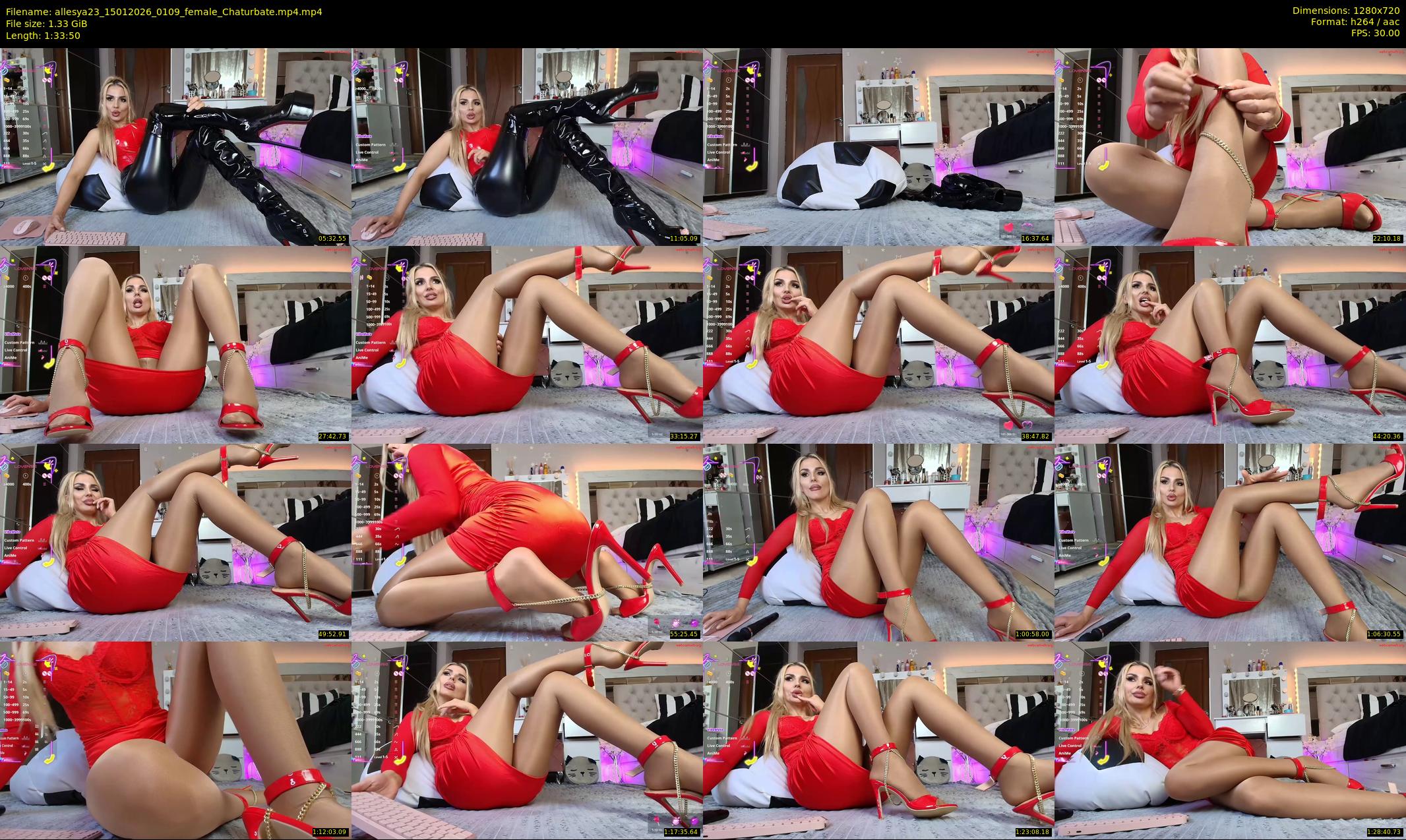 allesya23 — 94 minute Chaturbate female cam show recording, 720p, Jan 15, 2026