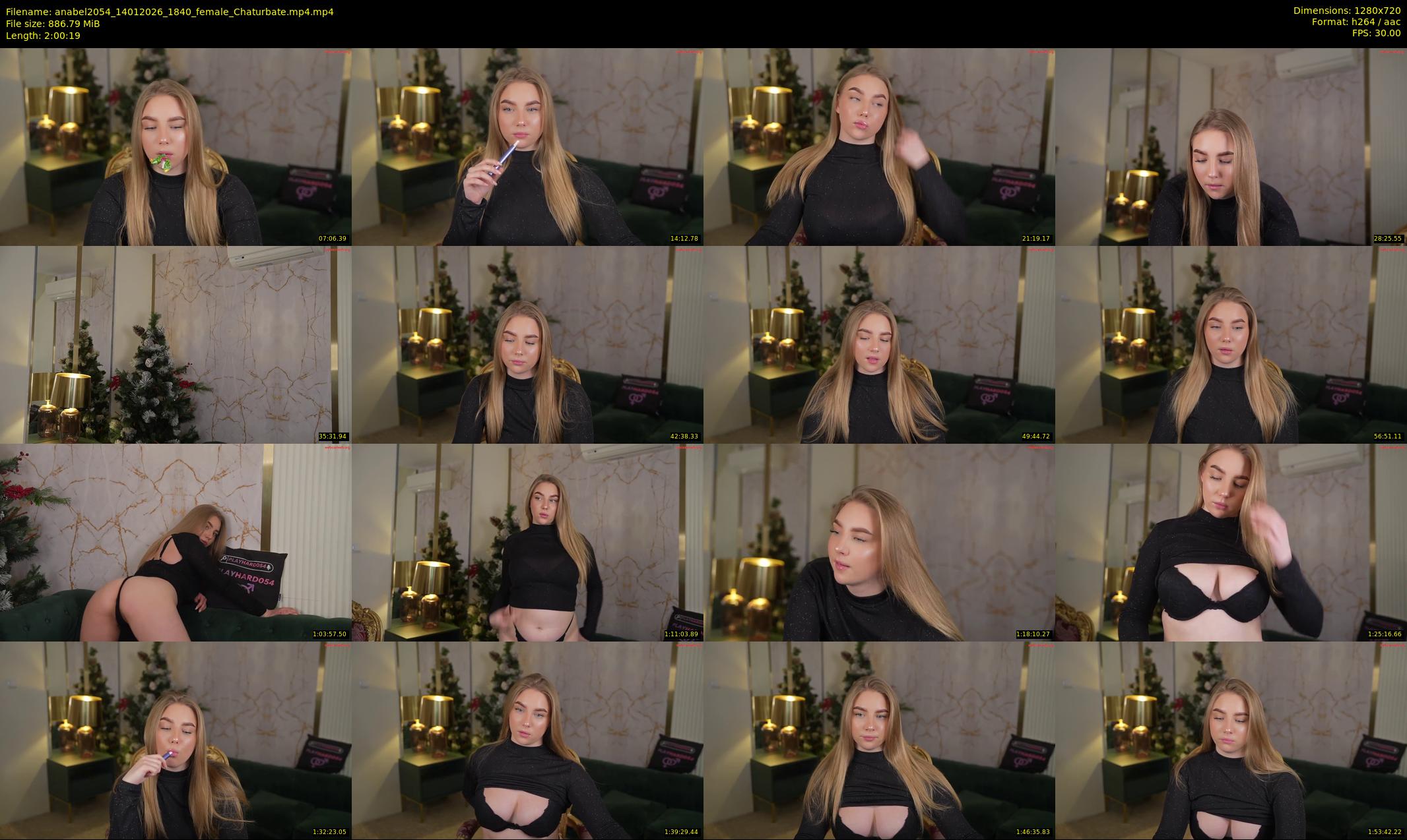 anabel2054 — 121 minute Chaturbate female cam show recording, 720p, Jan 14, 2026