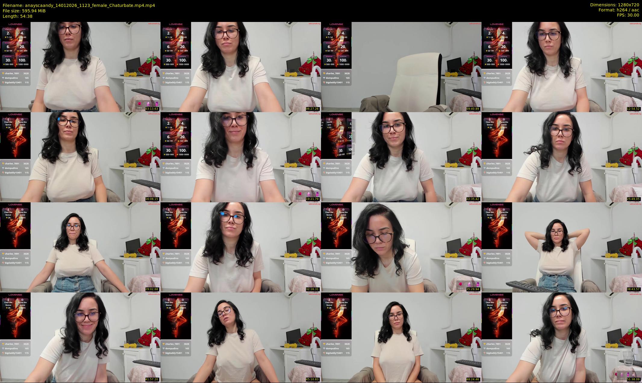 anayscaandy — 55 minute Chaturbate female cam show recording, 720p, Jan 14, 2026