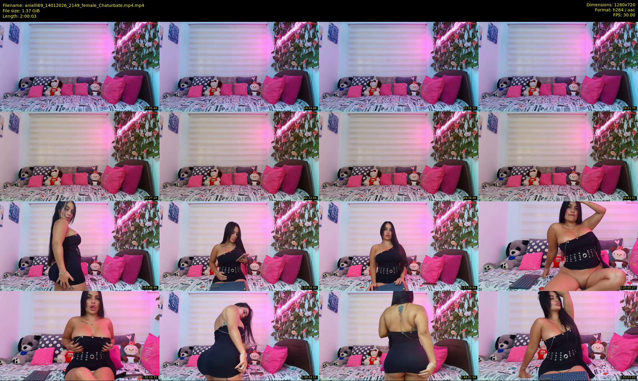 anielli69 — 121 minute Chaturbate female cam show recording, 720p, Jan 14, 2026