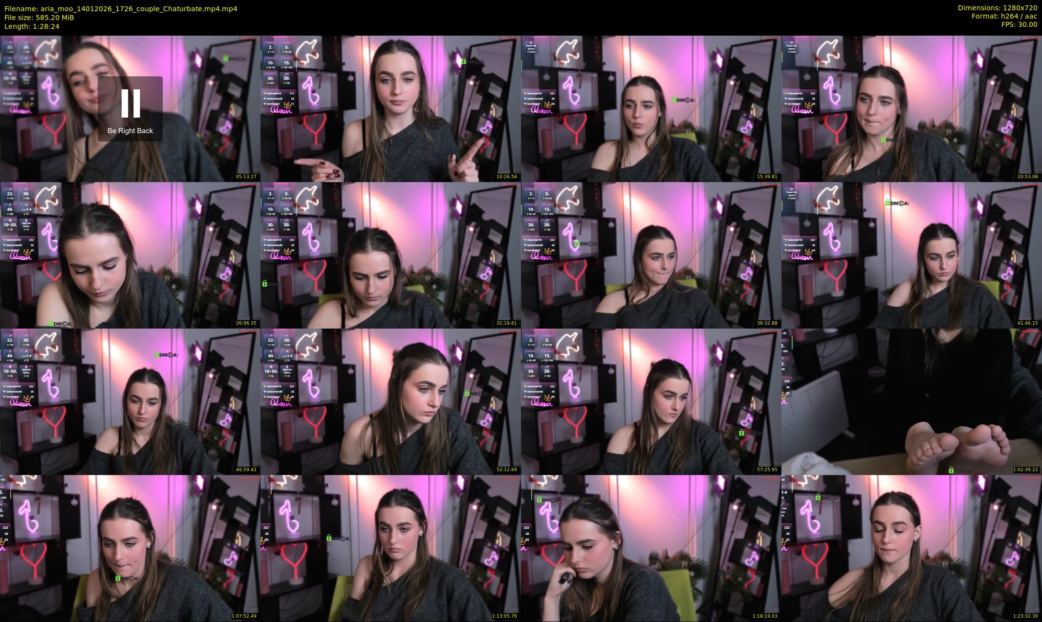 aria_moo — 89 minute Chaturbate couple cam show recording, 720p, Jan 14, 2026