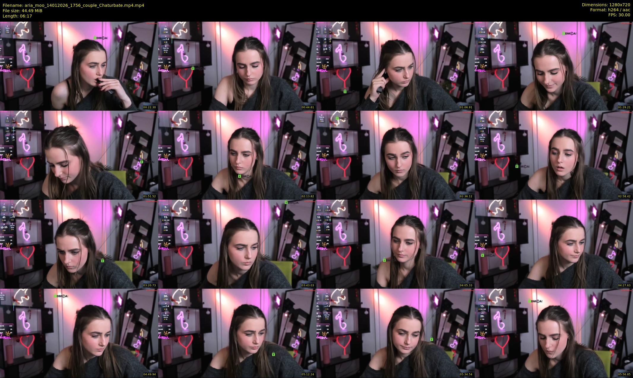 aria_moo — 7 minute Chaturbate couple cam show recording, 720p, Jan 14, 2026