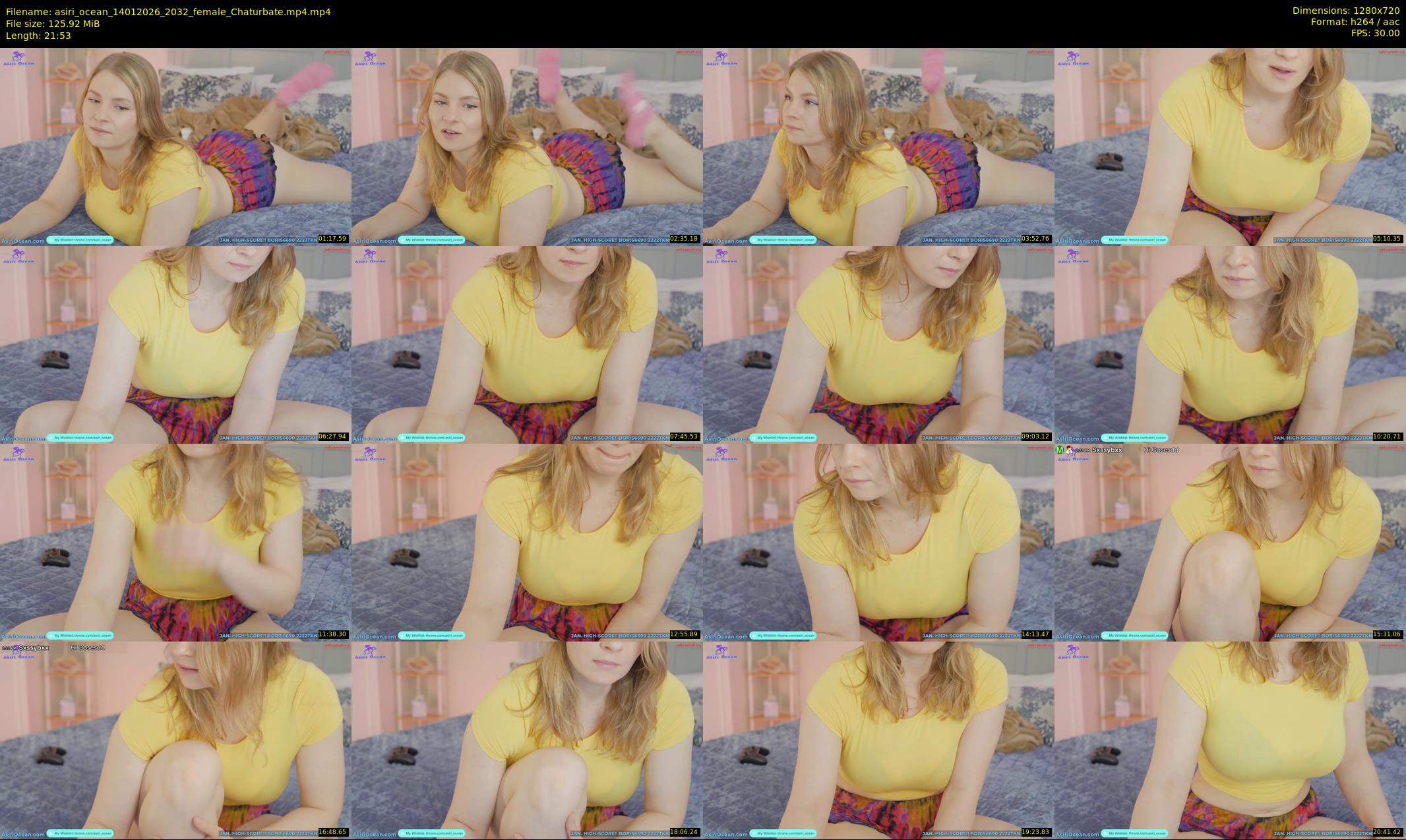 asiri_ocean — 22 minute Chaturbate female cam show recording, 720p, Jan 14, 2026