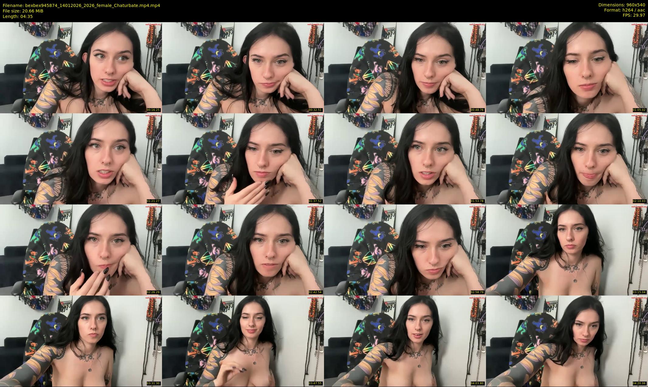 bexbex945874 — 5 minute Chaturbate female cam show recording, 480p, Jan 14, 2026