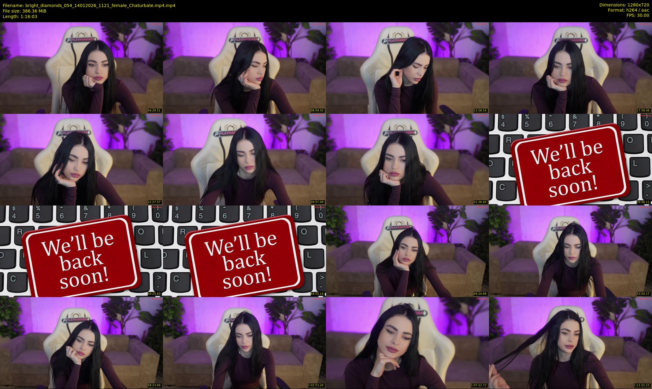 bright_diamonds_054 — 77 minute Chaturbate couple cam show recording, 720p, Jan 14, 2026