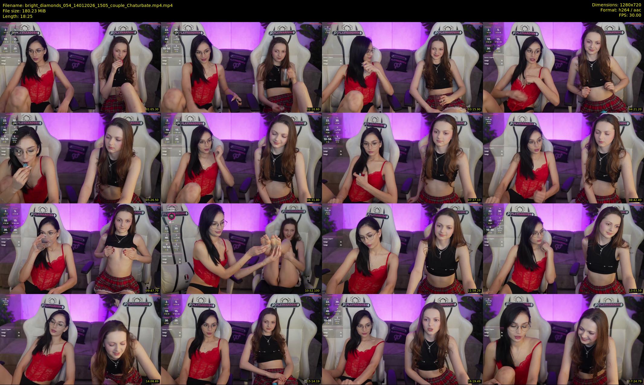 bright_diamonds_054 — 19 minute Chaturbate couple cam show recording, 720p, Jan 14, 2026