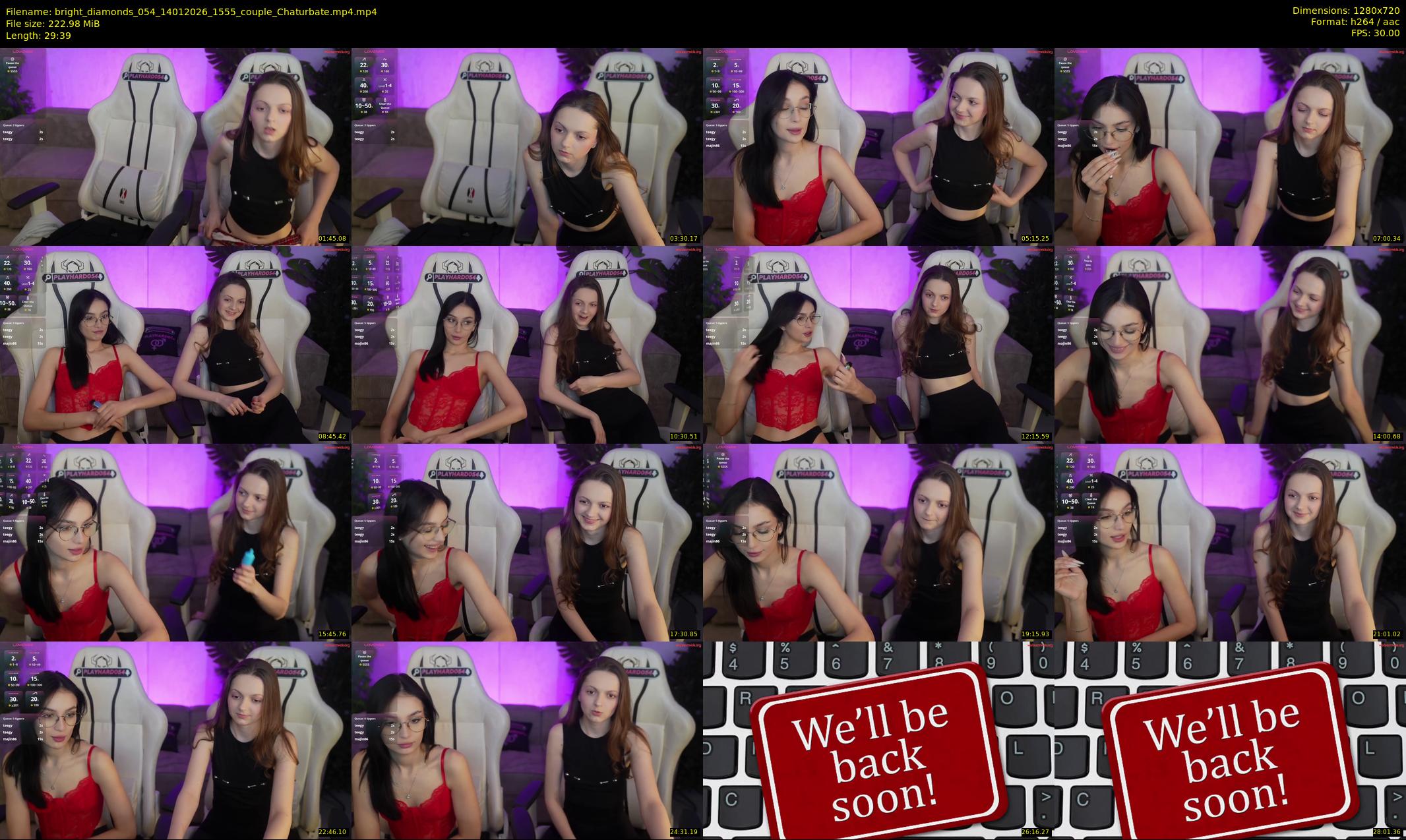 bright_diamonds_054 — 30 minute Chaturbate couple cam show recording, 720p, Jan 14, 2026