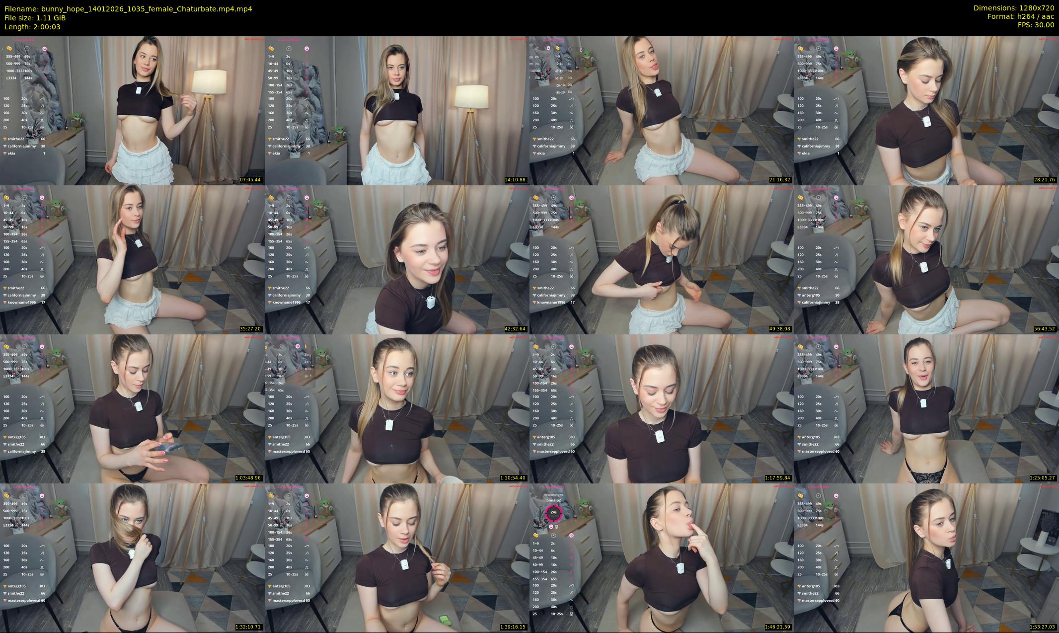 bunny_hope — 121 minute Chaturbate female cam show recording, 720p, Jan 14, 2026