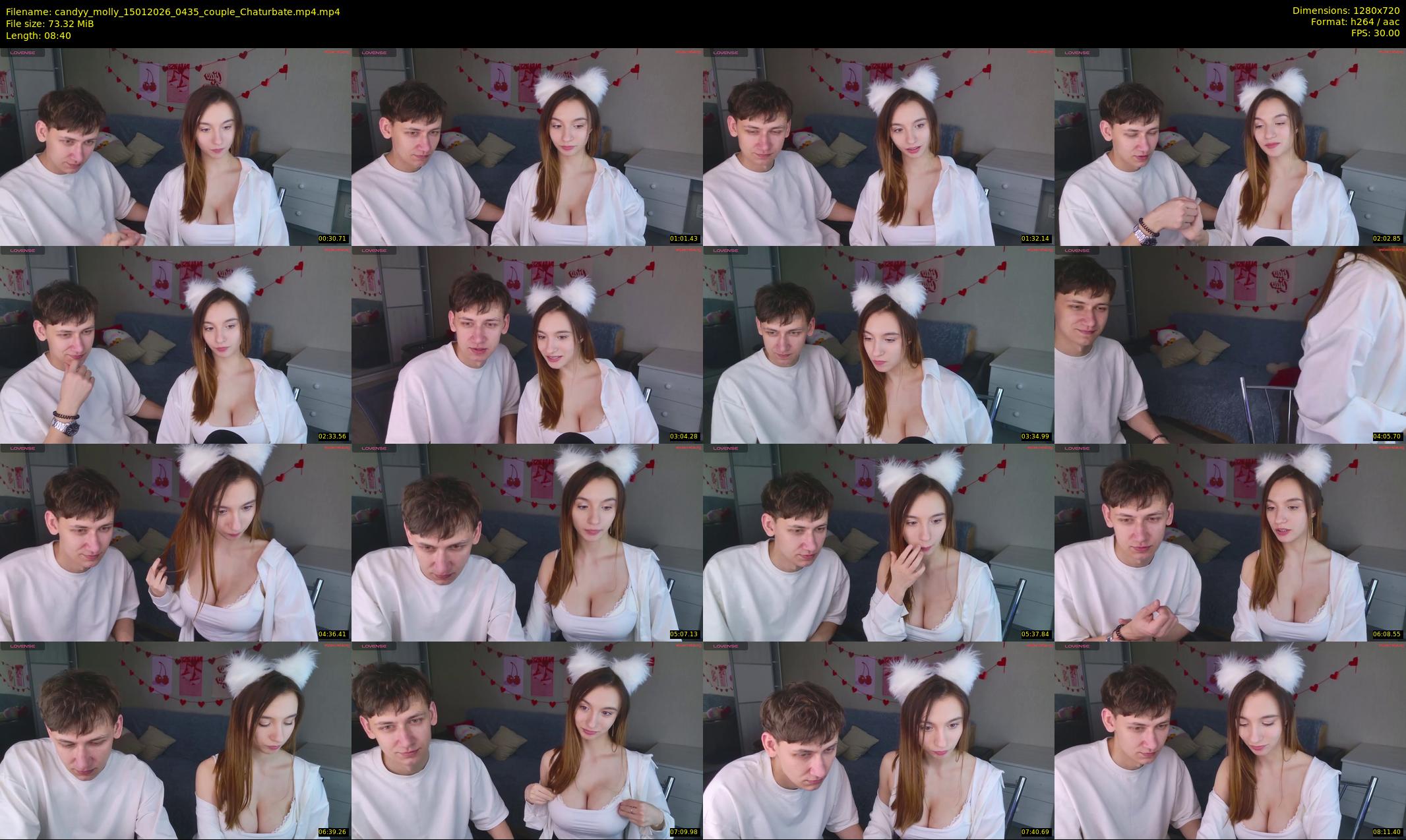 candyy_molly — 9 minute Chaturbate couple cam show recording, 720p, Jan 15, 2026