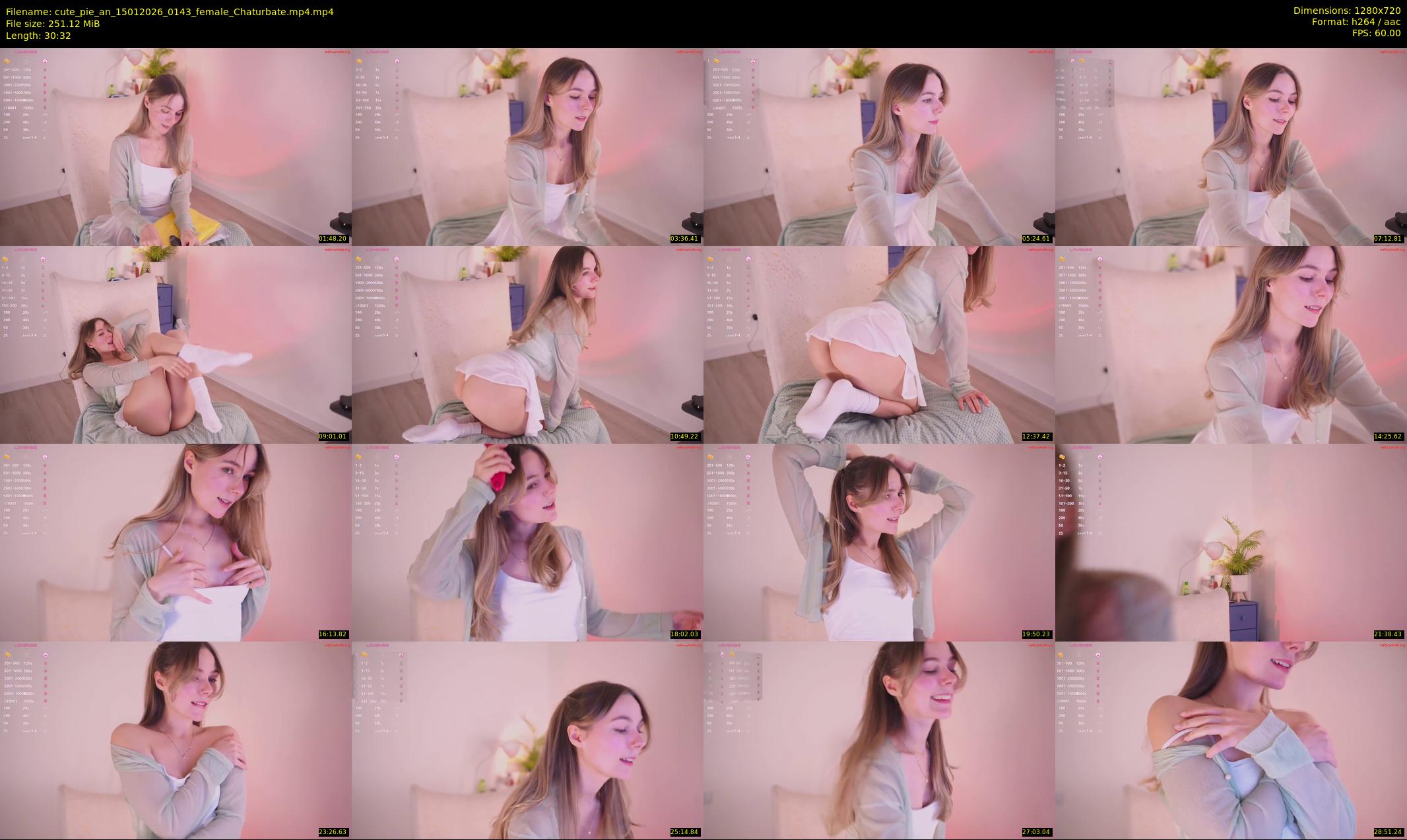 cute_pie_an — 31 minute Chaturbate female cam show recording, 720p, Jan 15, 2026