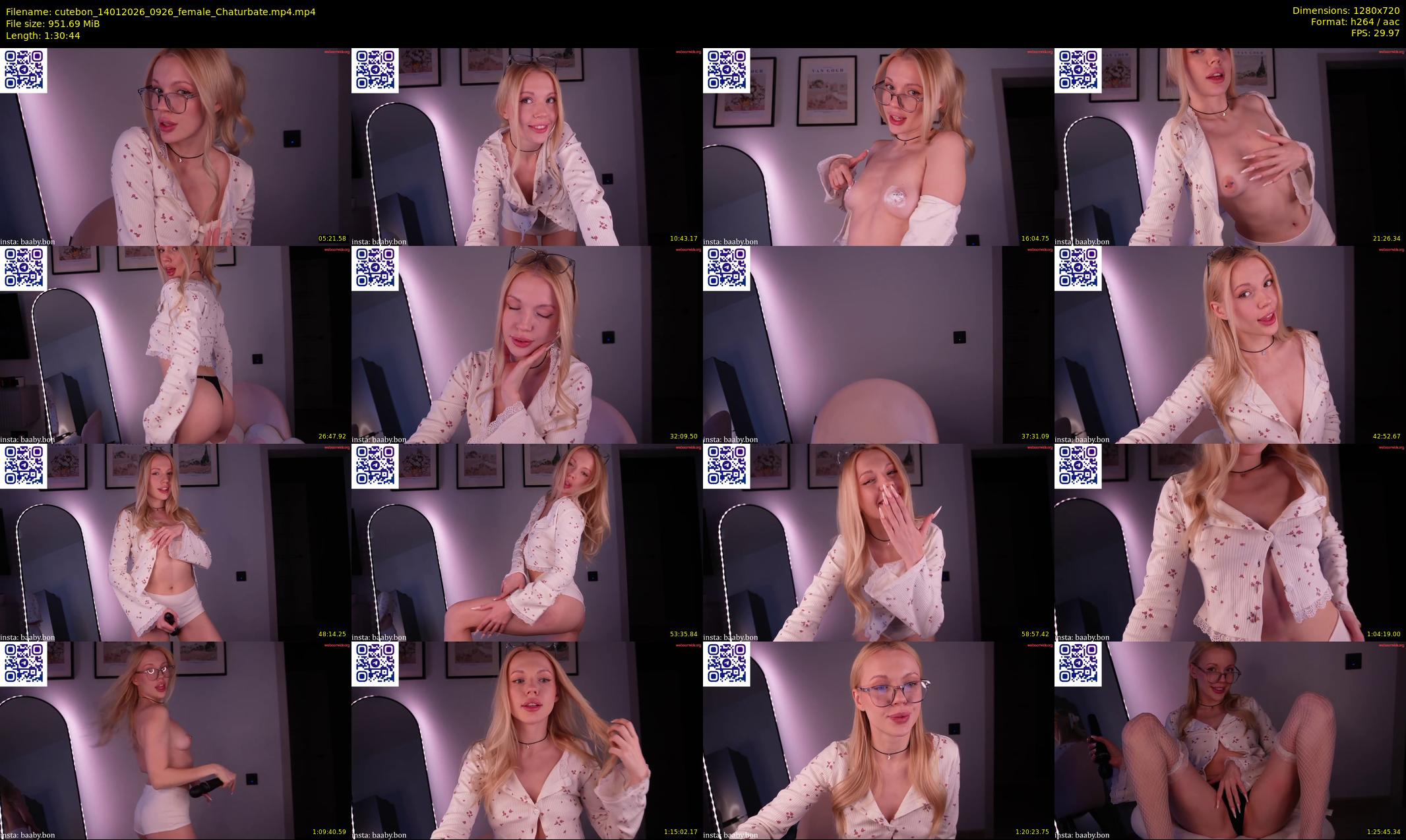 cutebon — 91 minute Chaturbate female cam show recording, 720p, Jan 14, 2026