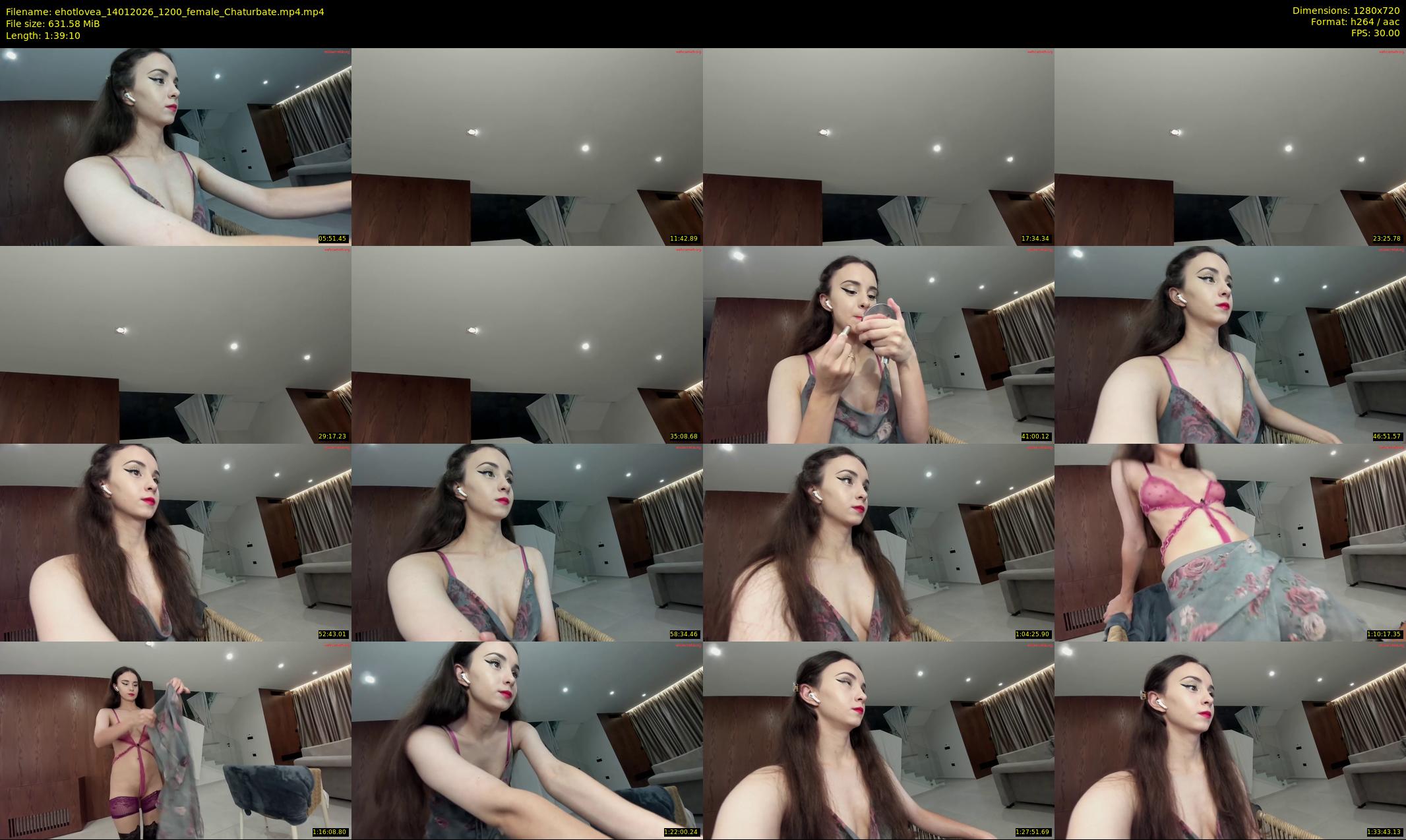 ehotlovea — 100 minute Chaturbate female cam show recording, 720p, Jan 14, 2026