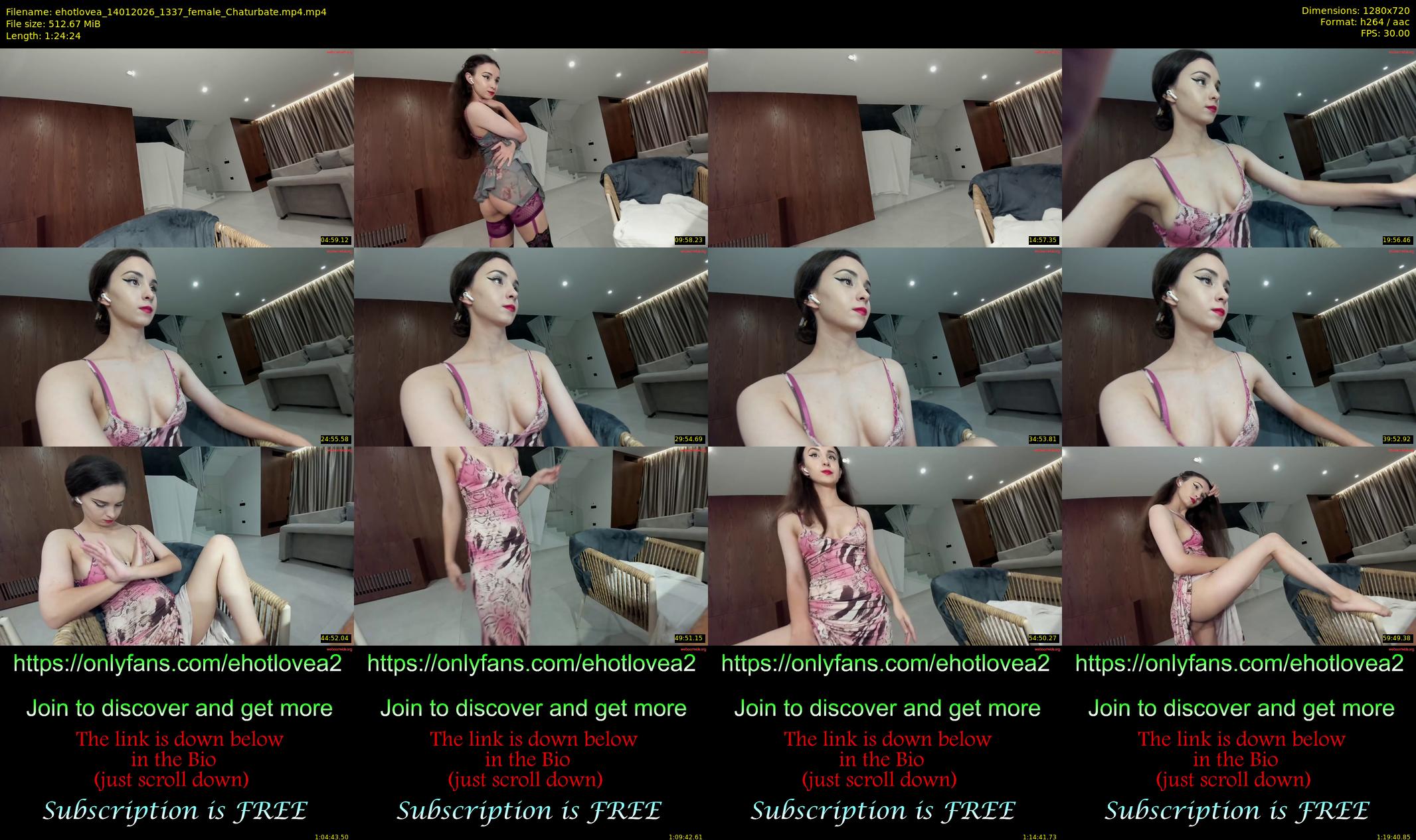 ehotlovea — 85 minute Chaturbate female cam show recording, 720p, Jan 14, 2026