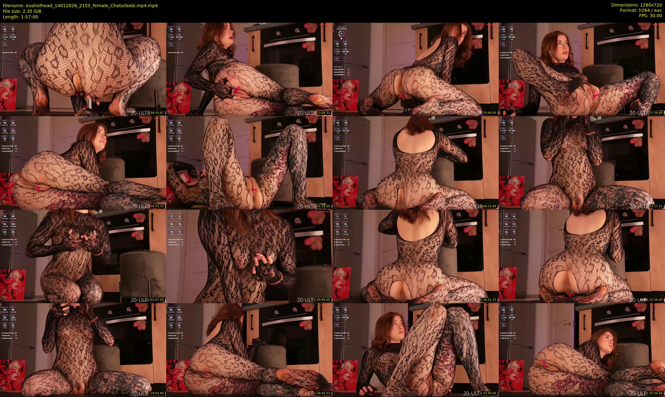evahothead — 117 minute Chaturbate female cam show recording, 720p, Jan 14, 2026