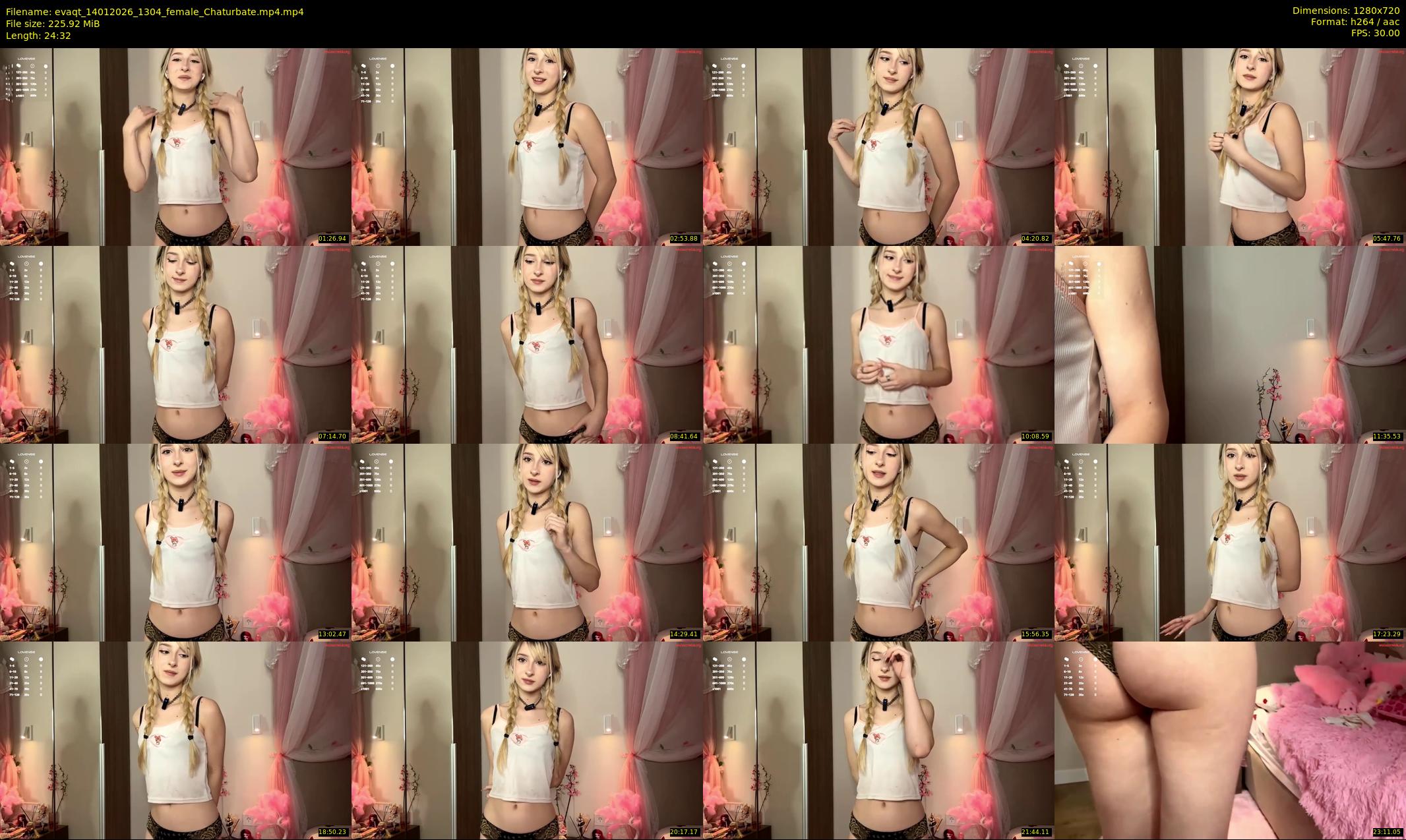 evaqt — 25 minute Chaturbate female cam show recording, 720p, Jan 14, 2026