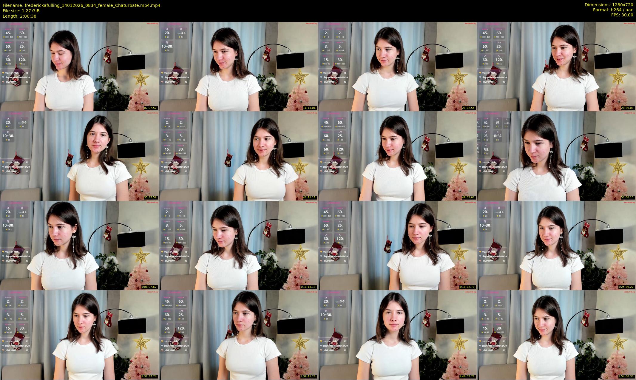 frederickafulling — 121 minute Chaturbate female cam show recording, 720p, Jan 14, 2026