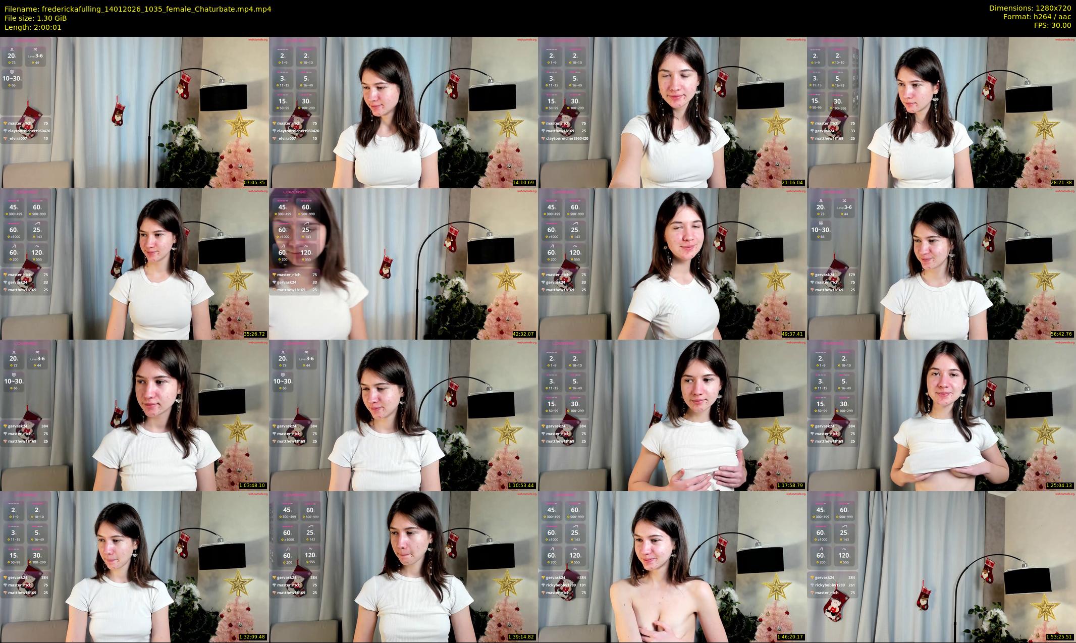 frederickafulling — 121 minute Chaturbate female cam show recording, 720p, Jan 14, 2026