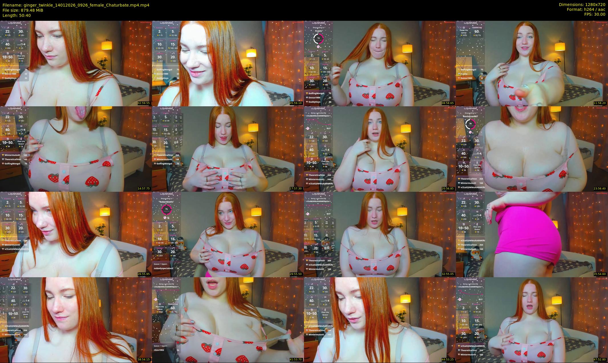 ginger_twinkle — 51 minute Chaturbate female cam show recording, 720p, Jan 14, 2026